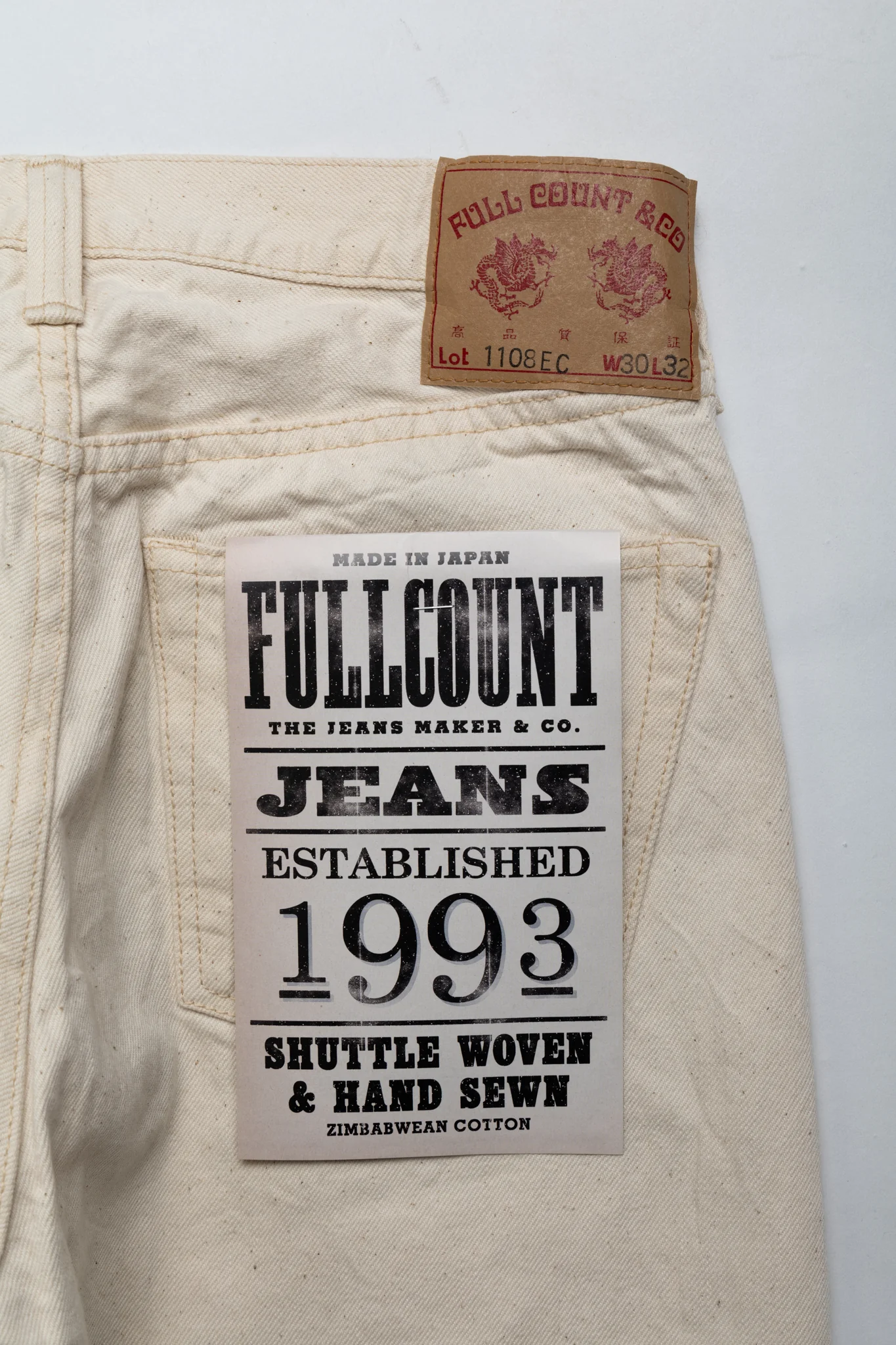 1108EC Slim Straight - Ecru - Image 7