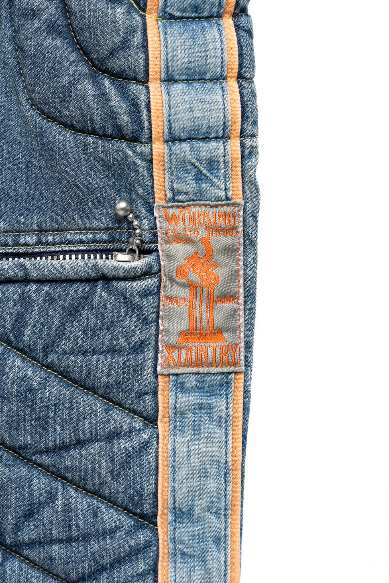 14oz Denim KOUNTRY Motocross Pants "TODOTERRENO" - Faded Indigo - Image 7
