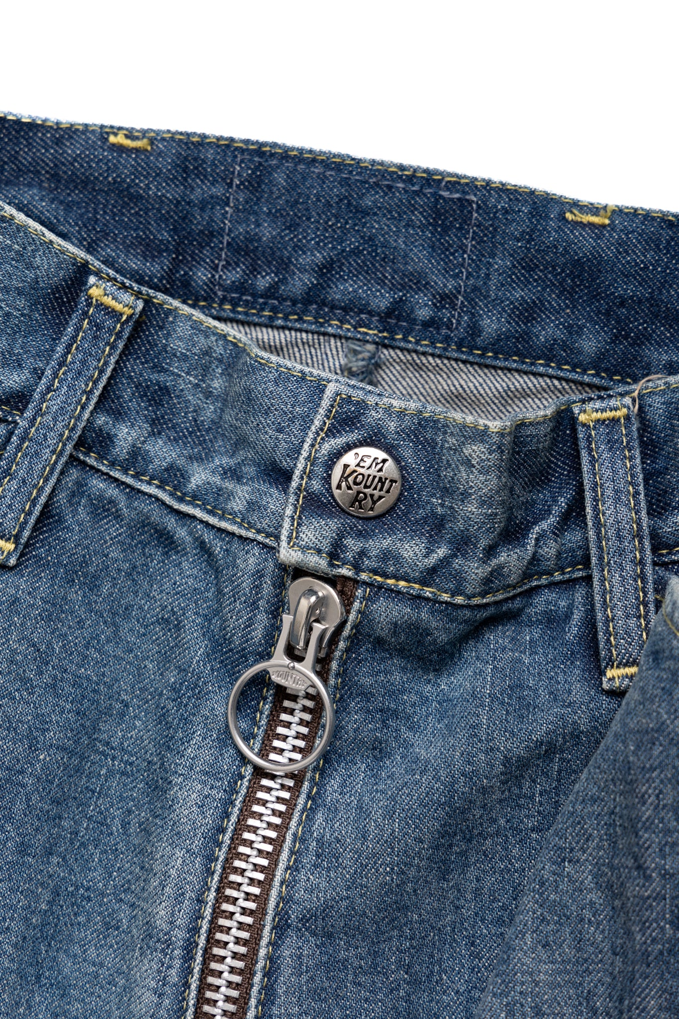 14oz Denim KOUNTRY Motocross Pants "TODOTERRENO" - Faded Indigo - Image 9