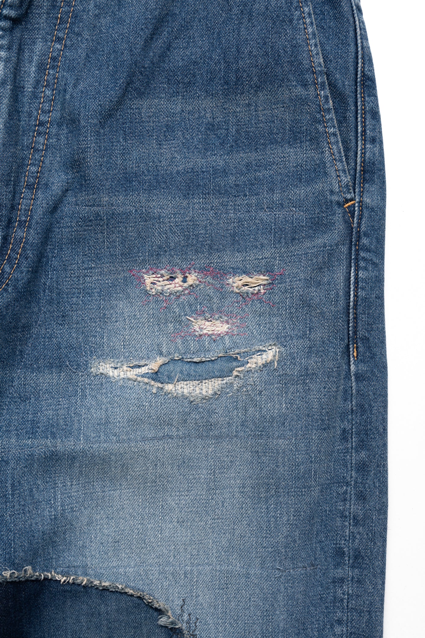 14oz Denim PORT Baggy Pants (HIPPIE Champetre Remake) - Image 12