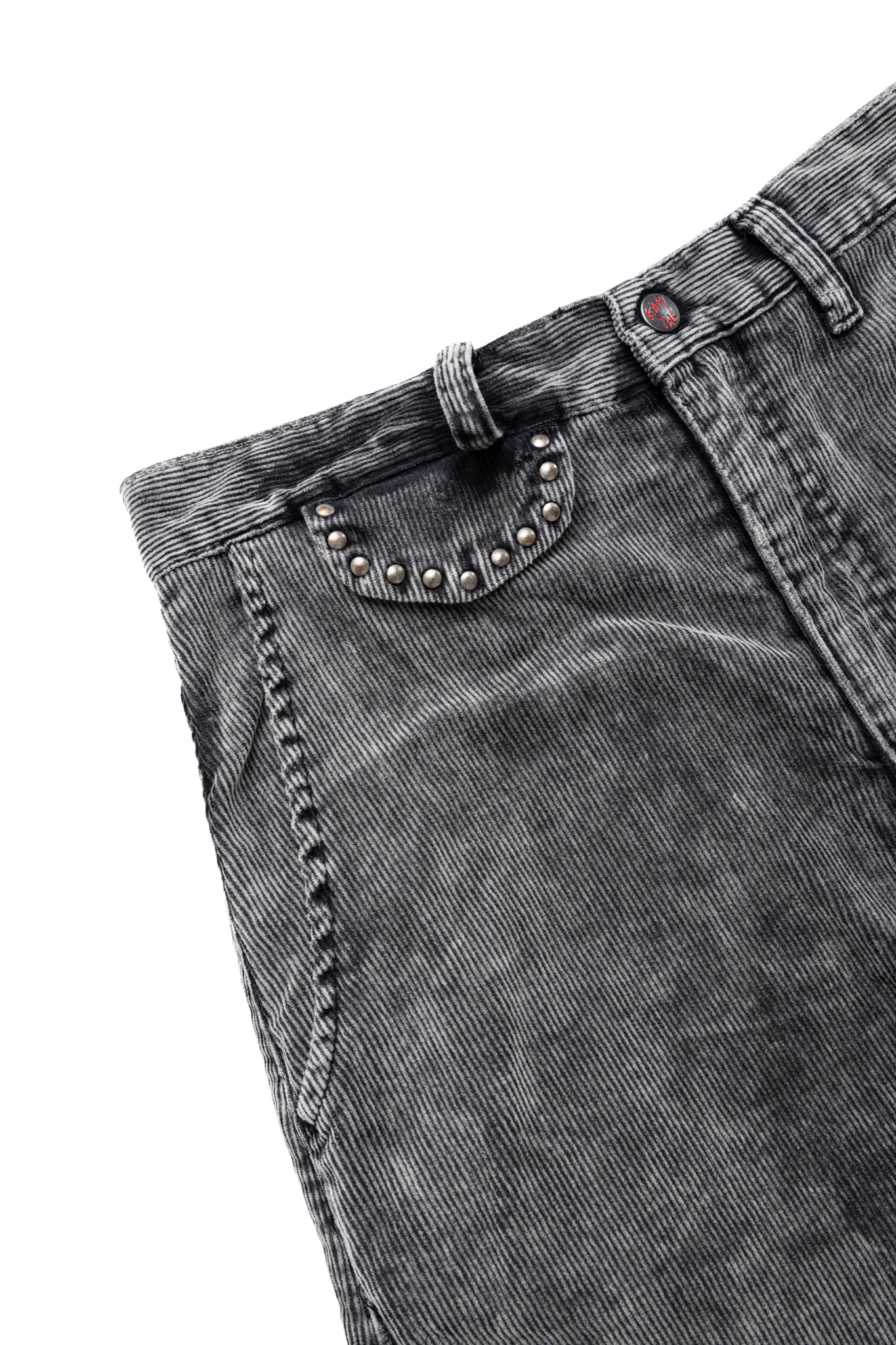 14W Corduroy BOOGIE-DAY High Waisted Maxi Skirt (Dirty Dyed) - Image 3