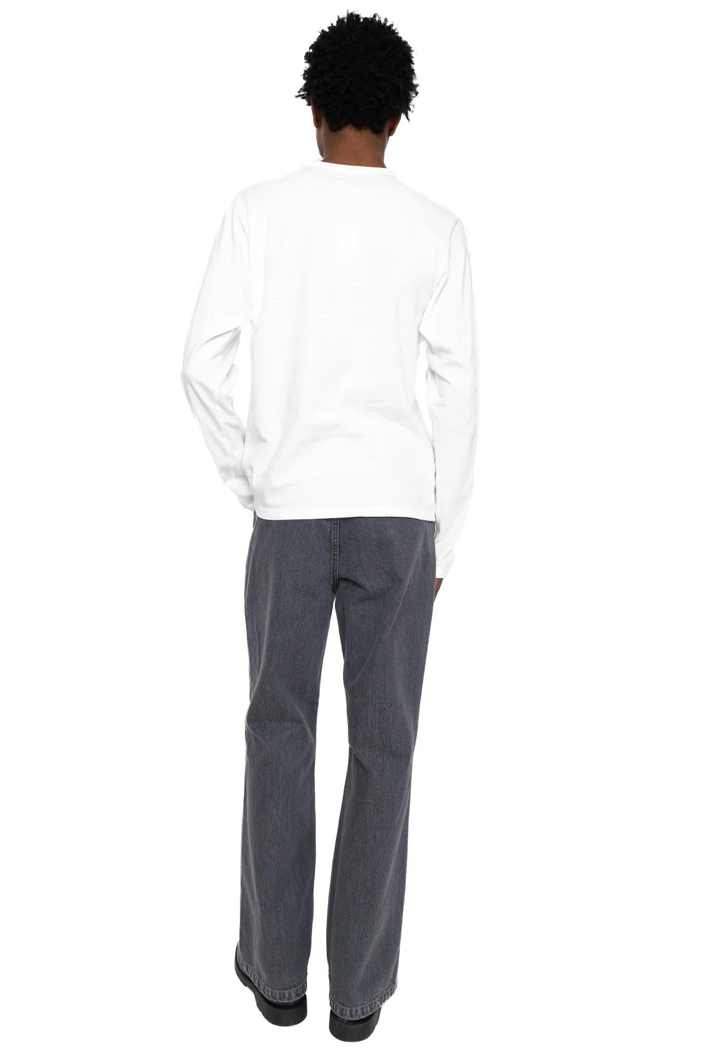 20/-Jersey Long Sleeve T (Concho Belt Sleeve) - White - Image 4