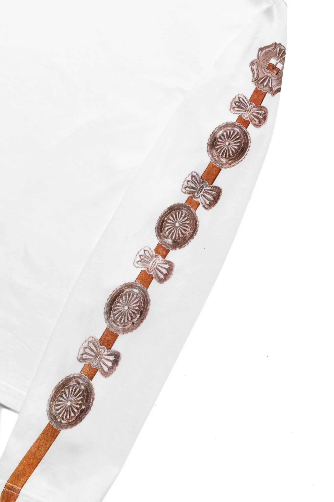 20/-Jersey Long Sleeve T (Concho Belt Sleeve) - White - Image 6