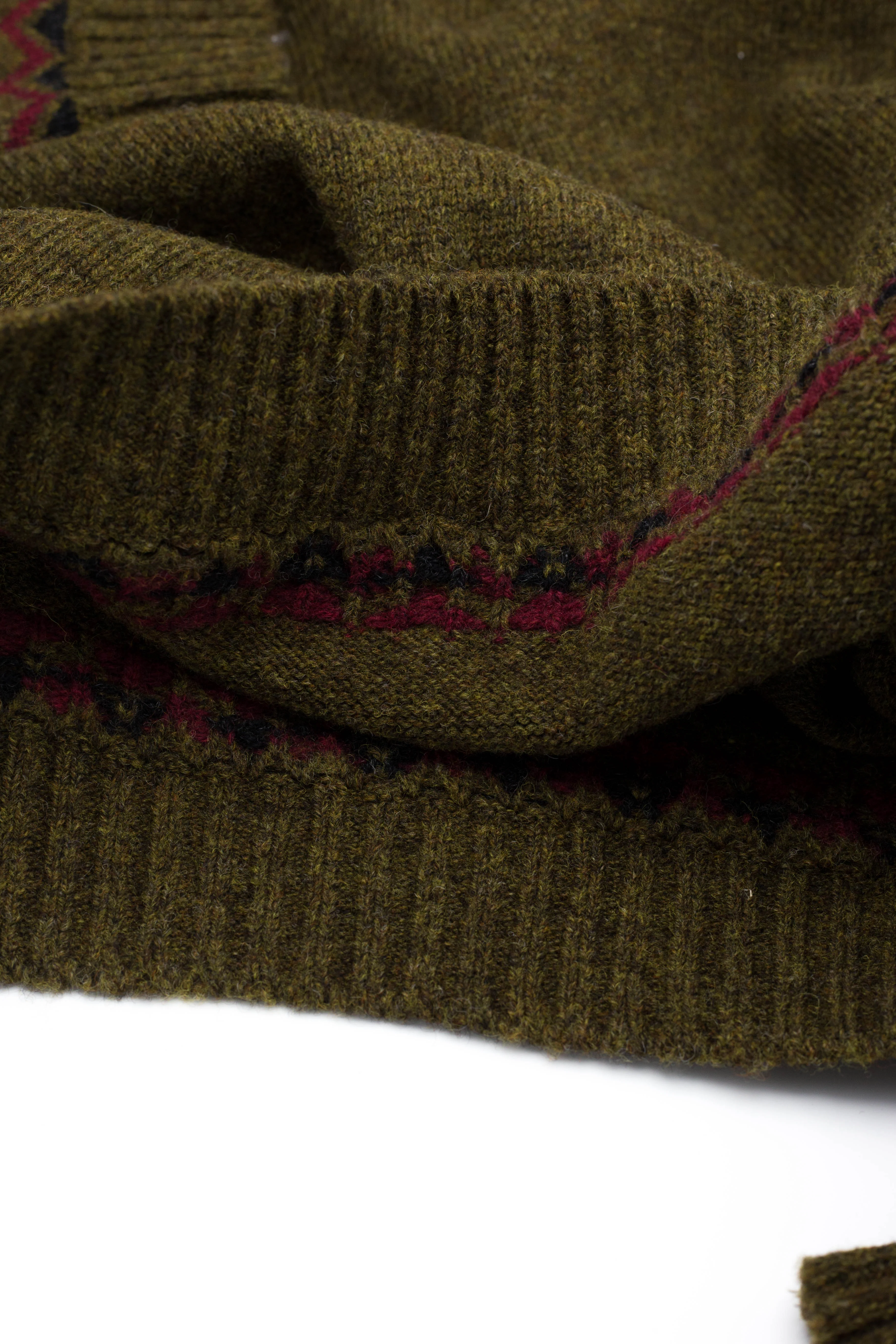 5G Wool Elbow VIRGIN MARY Nordic Sweater - Khaki - Image 9