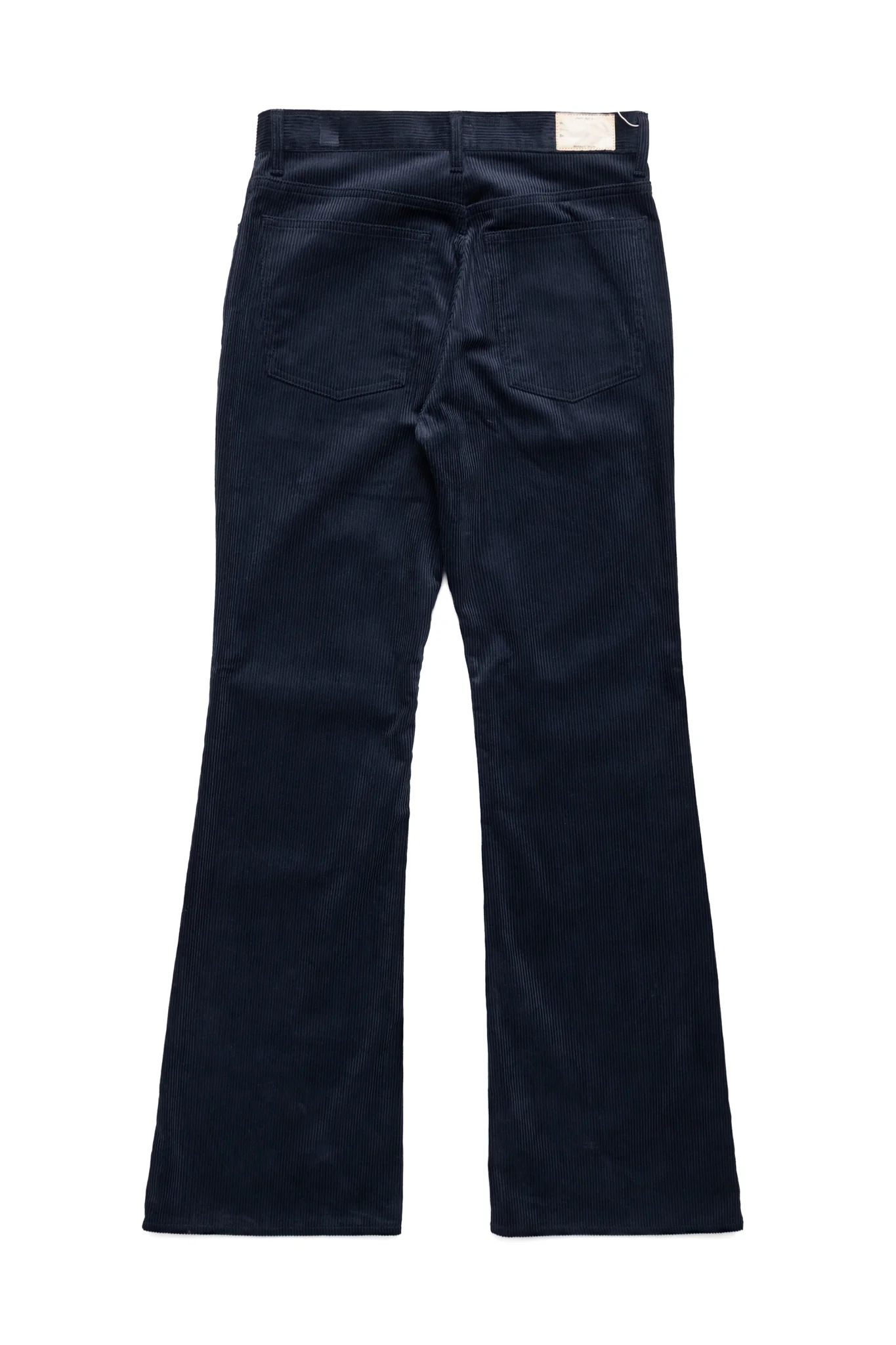 8W Corduroy 5P ZIPPER RAT Flare Pants - Black - Image 3