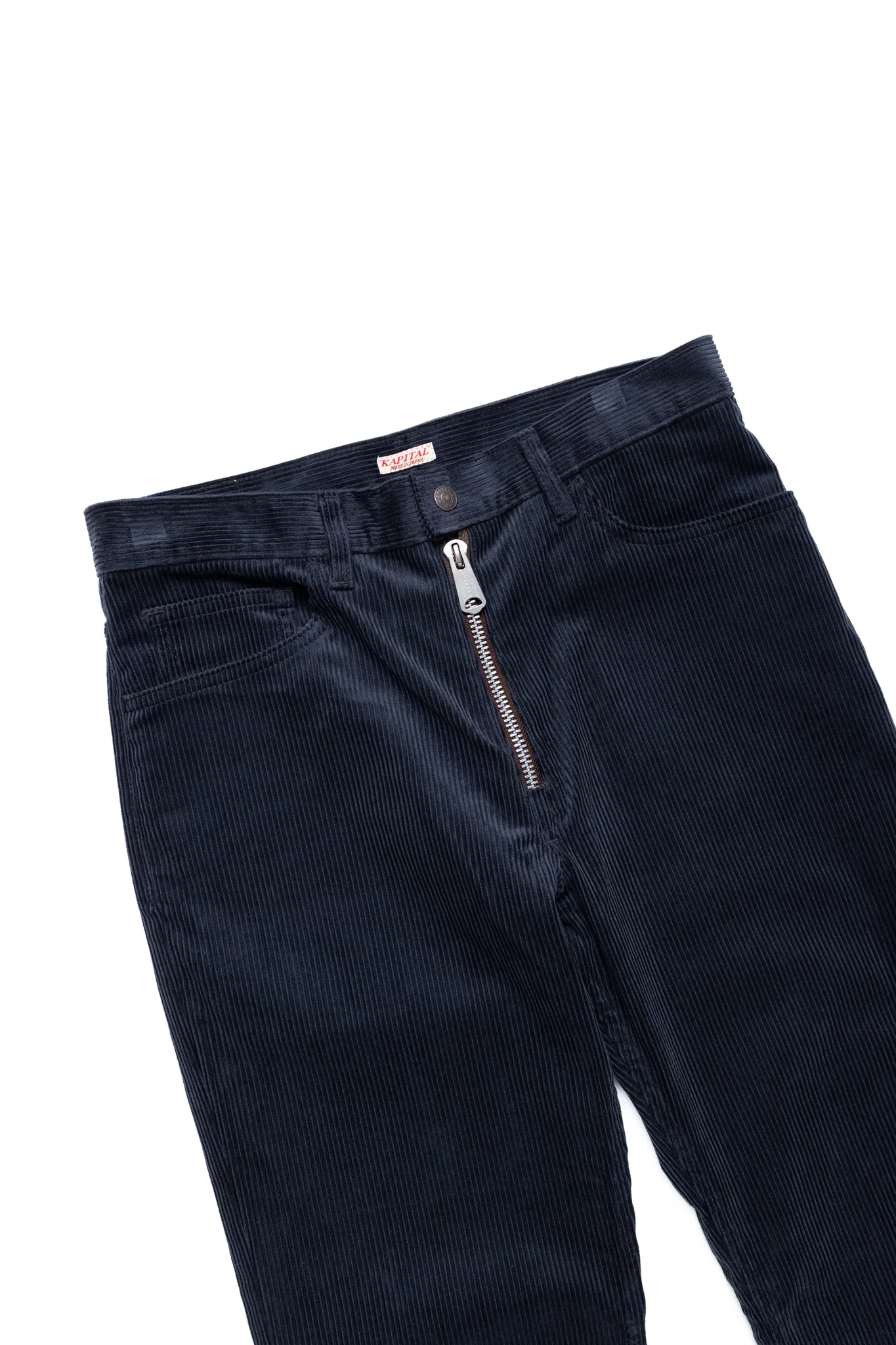 8W Corduroy 5P ZIPPER RAT Flare Pants - Black - Image 8