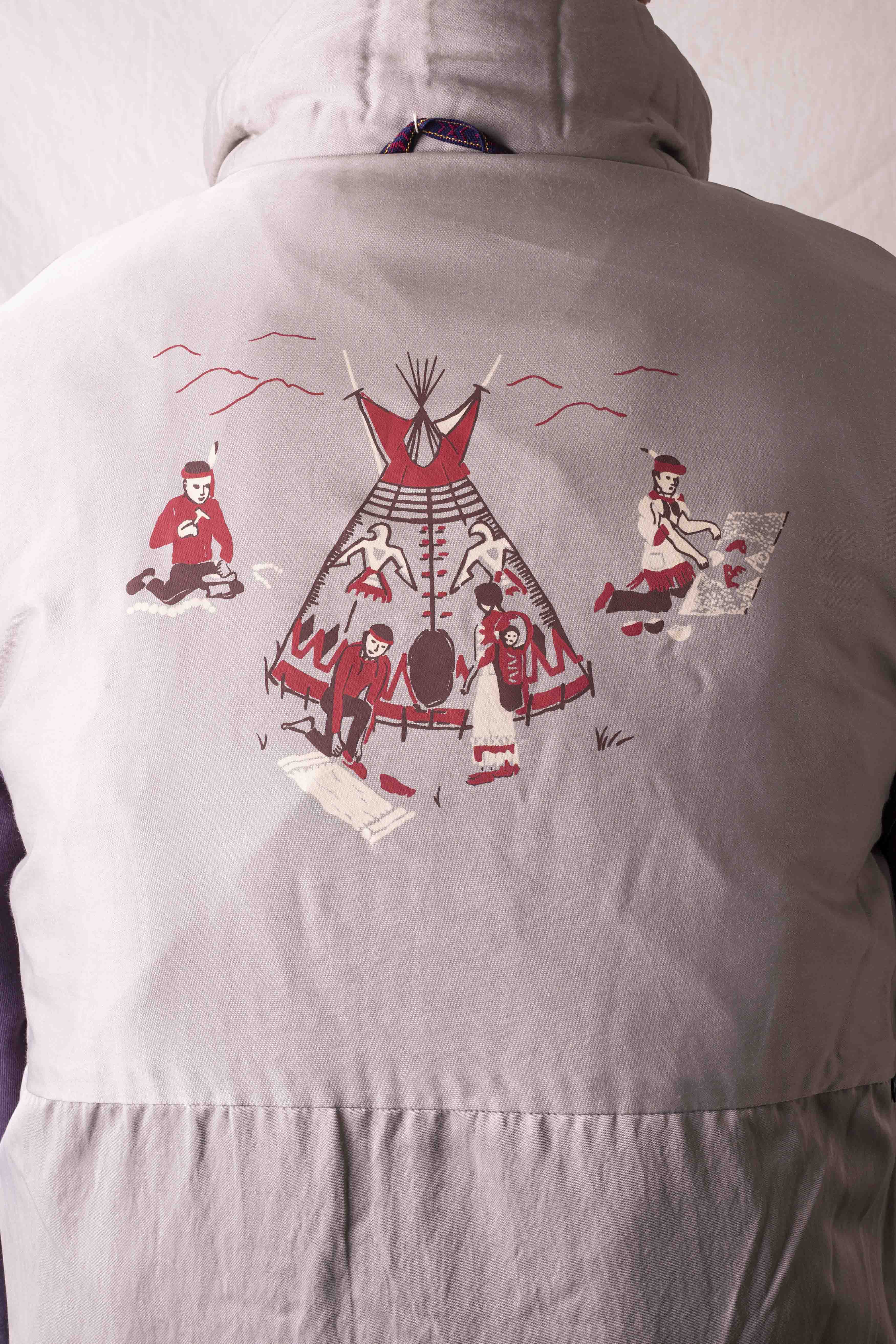 Bandana Print Nylon KEEL WEAVING Vest - Red - Image 11