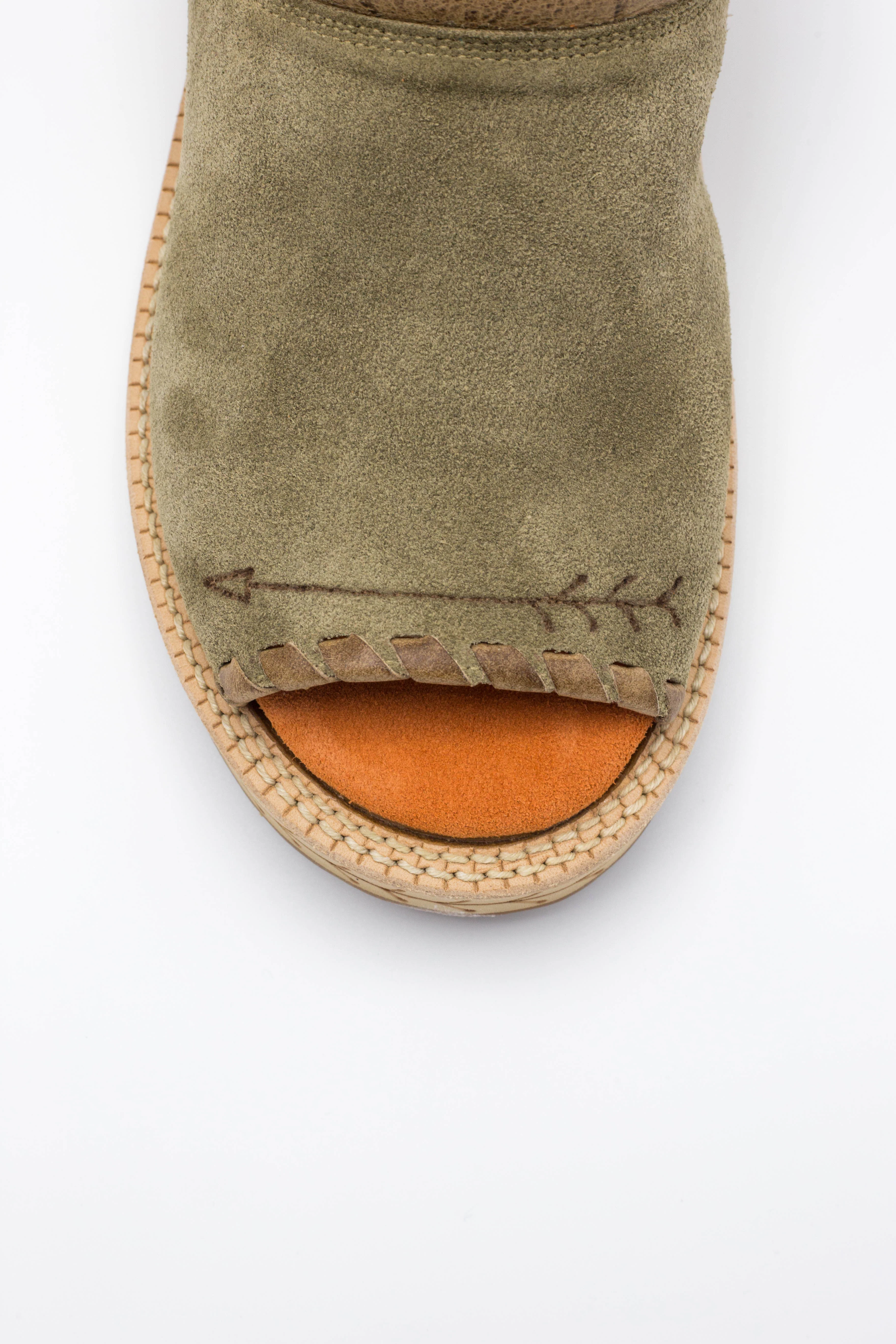 Cow Leather Pueblo Sabot - Beige - Image 3