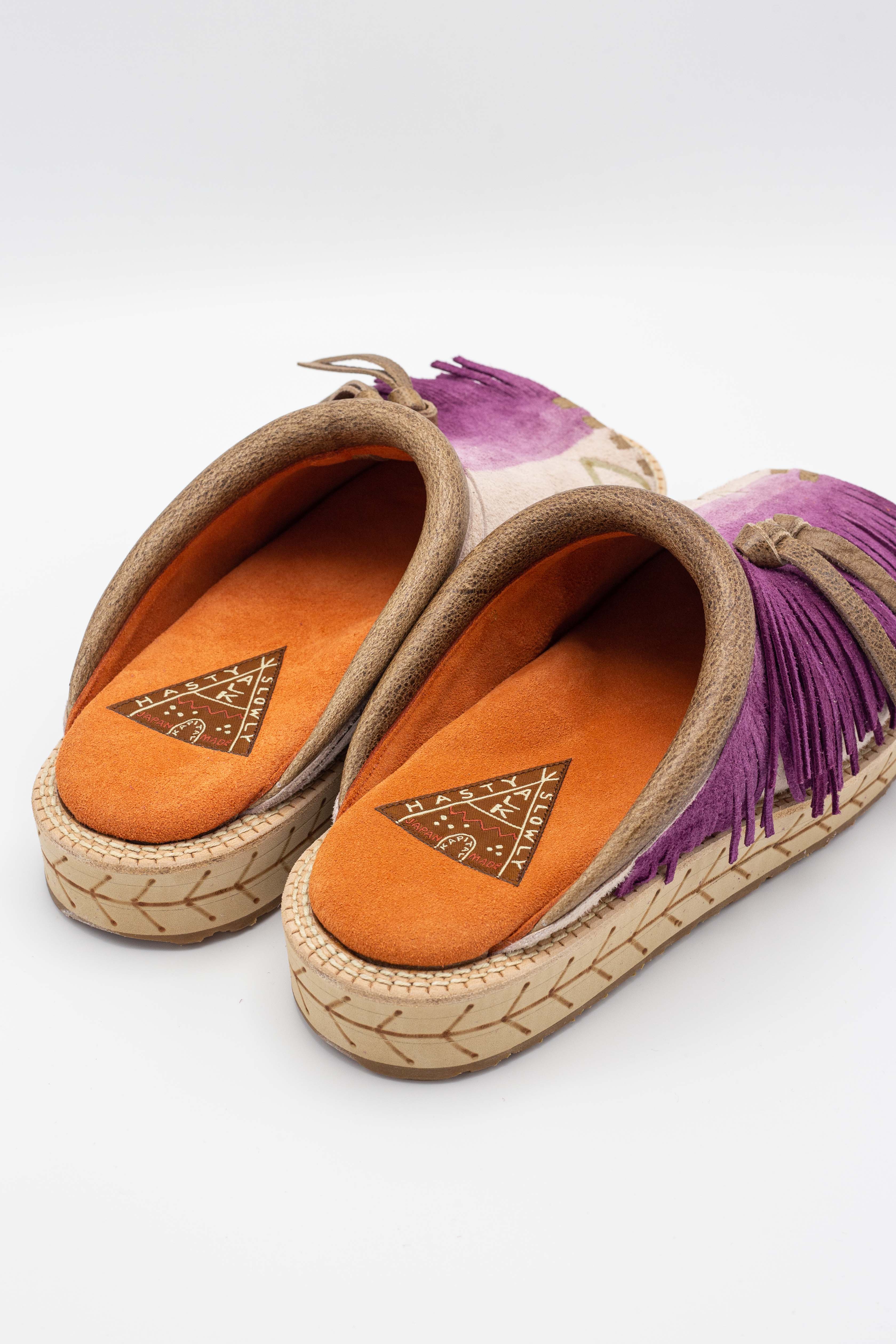 Deer Leather 2 TONES Pueblo Sabot - Purple - Image 3