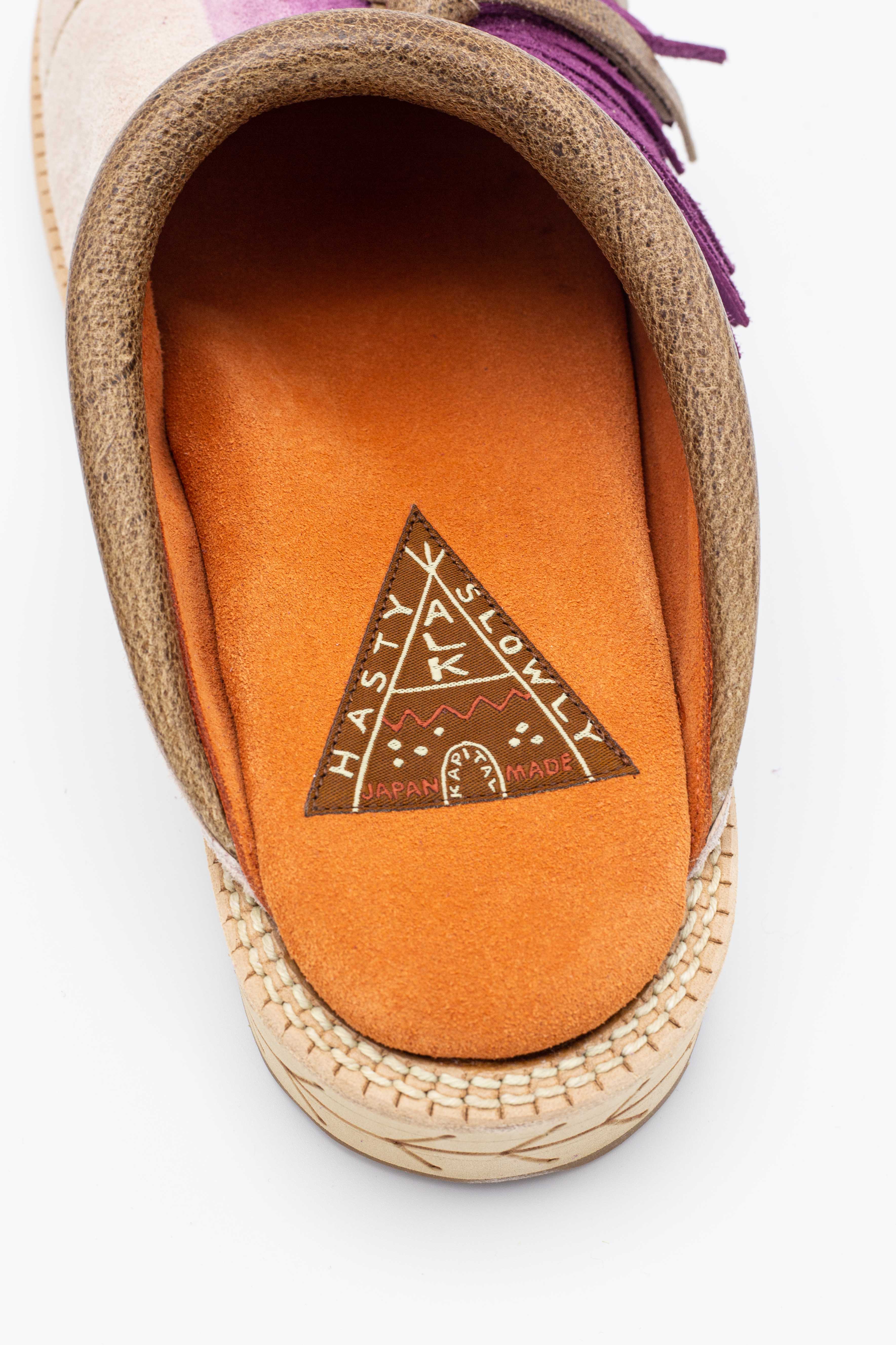 Deer Leather 2 TONES Pueblo Sabot - Purple - Image 4