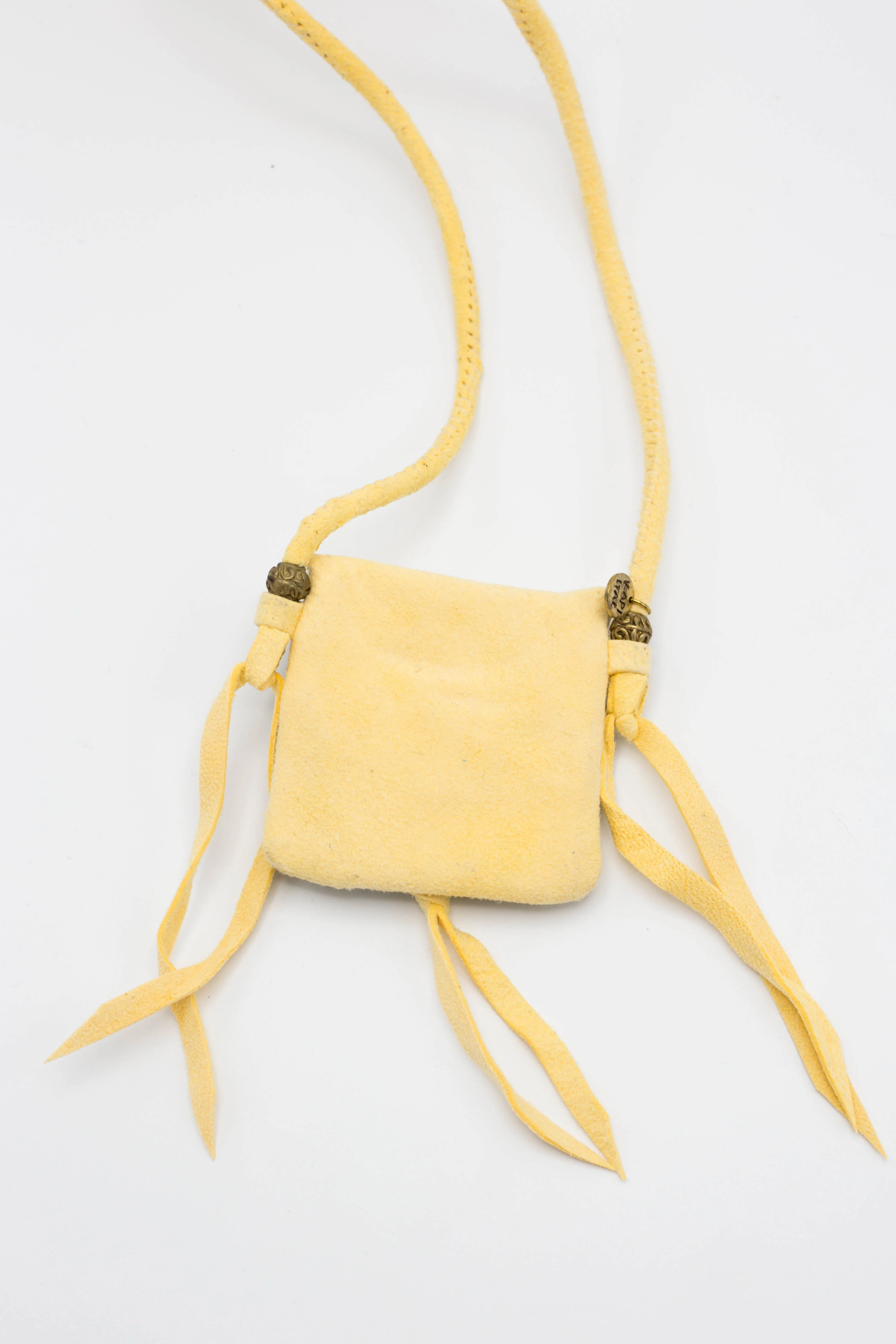 Deer Leather Pueblo Rain Charm - Yellow - Image 3
