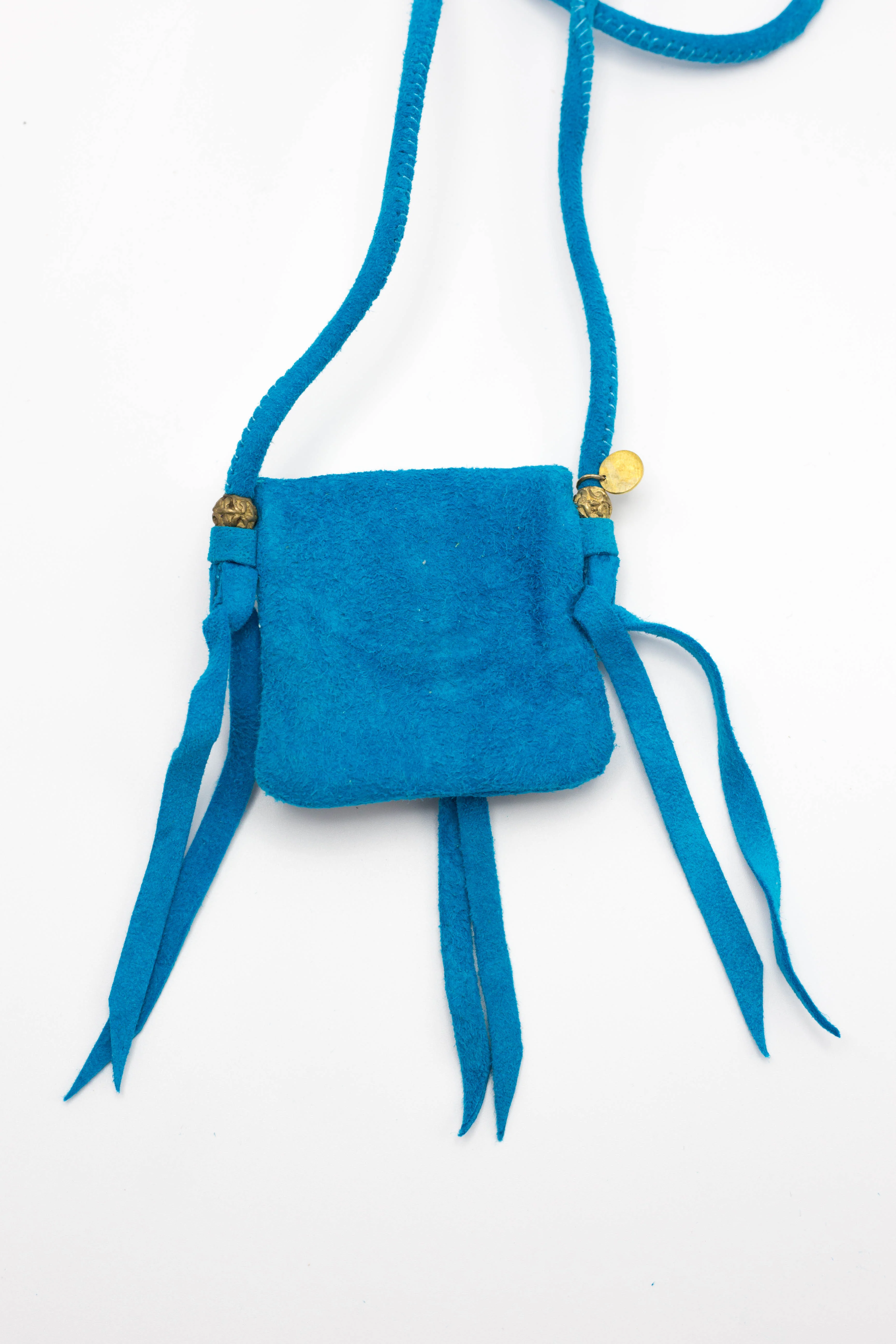 Deer Leather Pueblo Rain Charm - Turquoise - Image 3