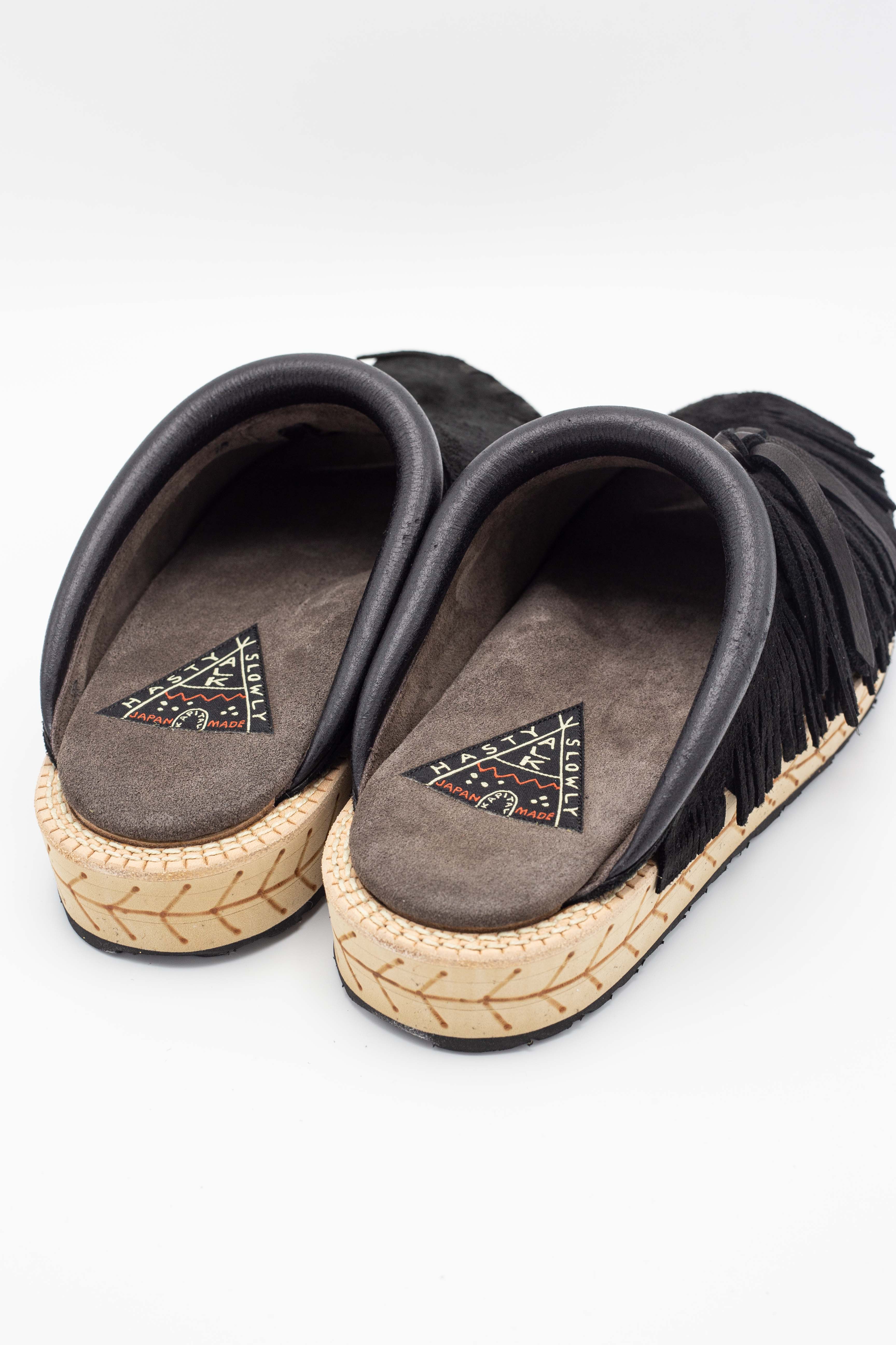 Deer Leather Pueblo Sabot - Black - Image 3