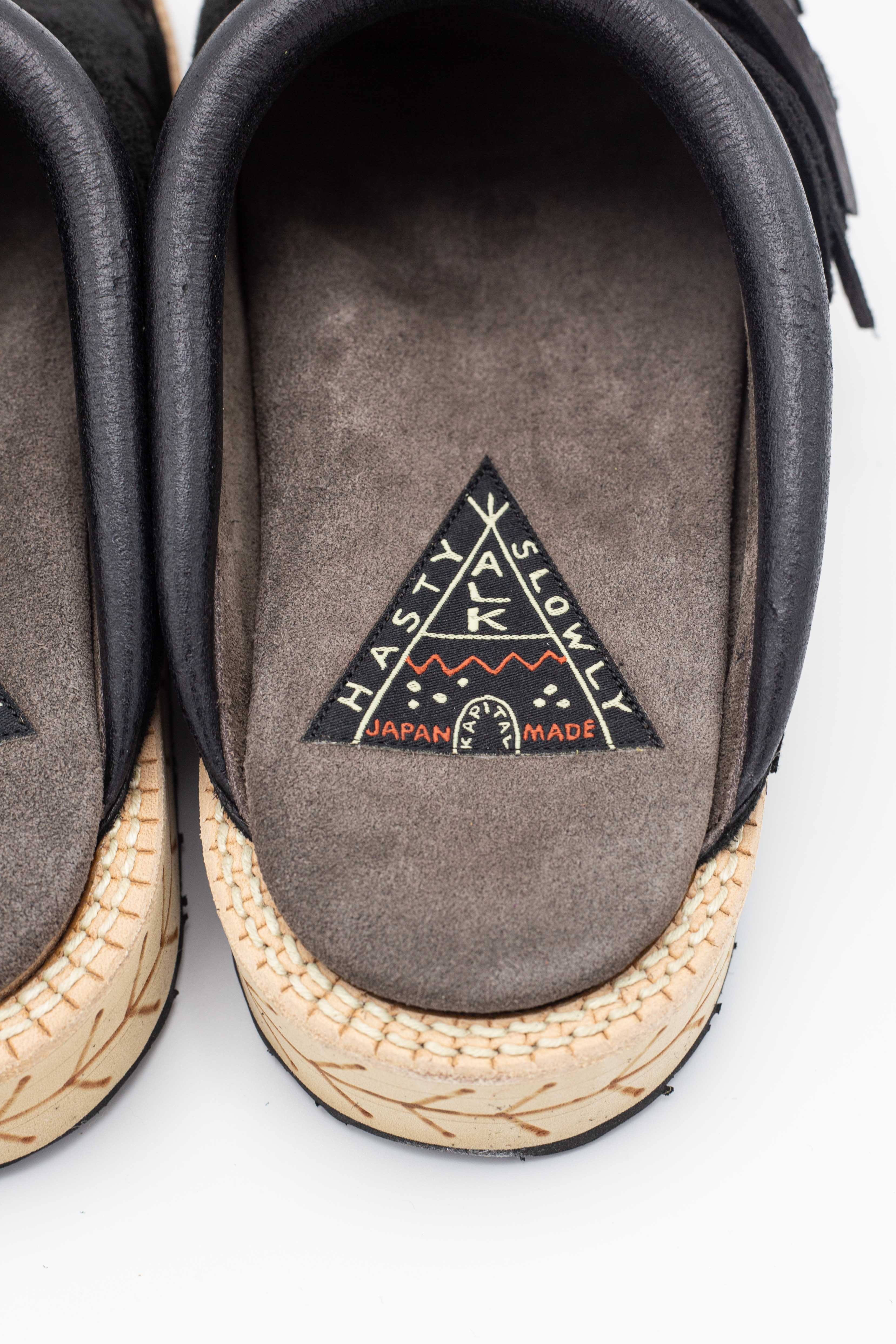 Deer Leather Pueblo Sabot - Black - Image 4