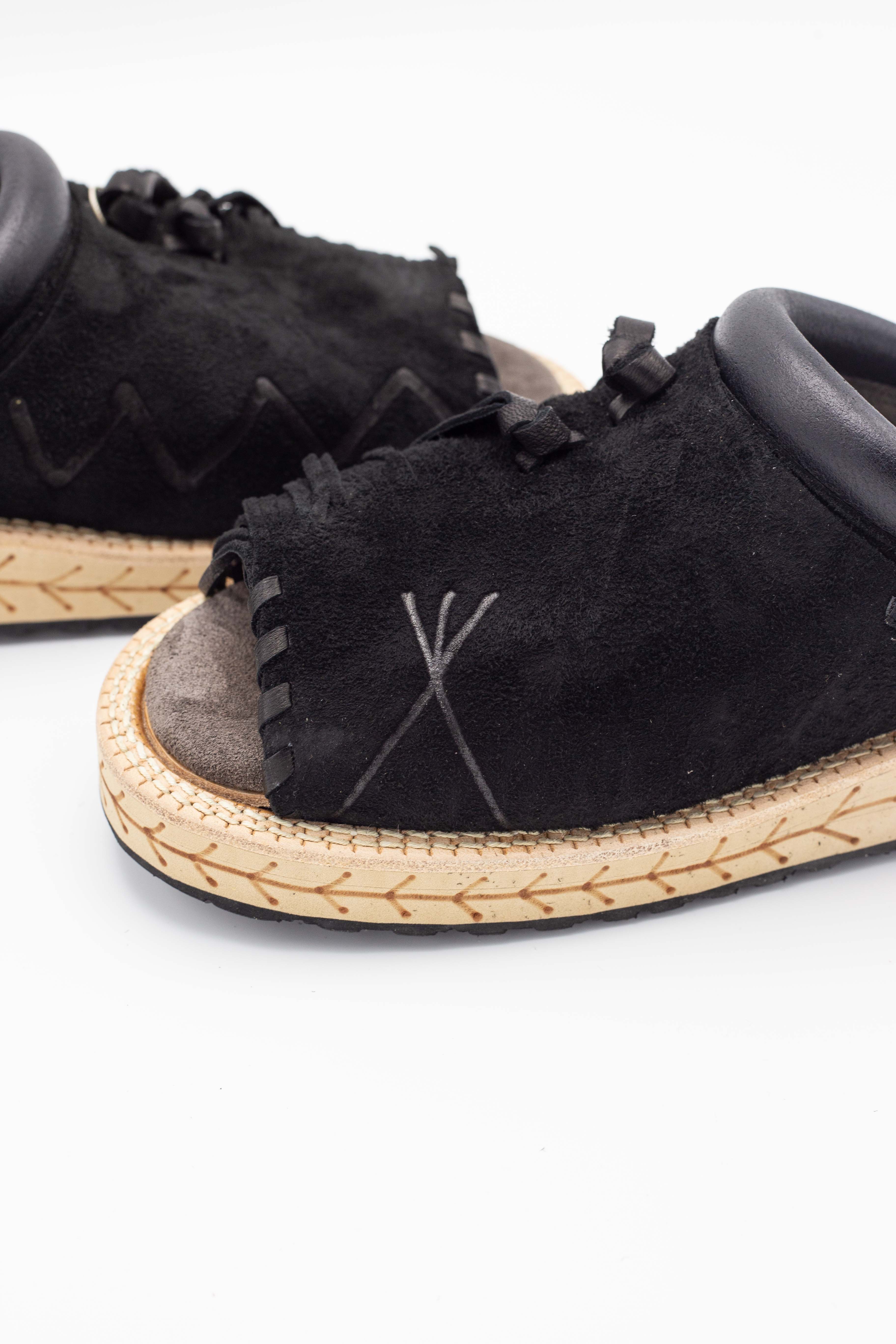 Deer Leather Pueblo Sabot - Black - Image 7