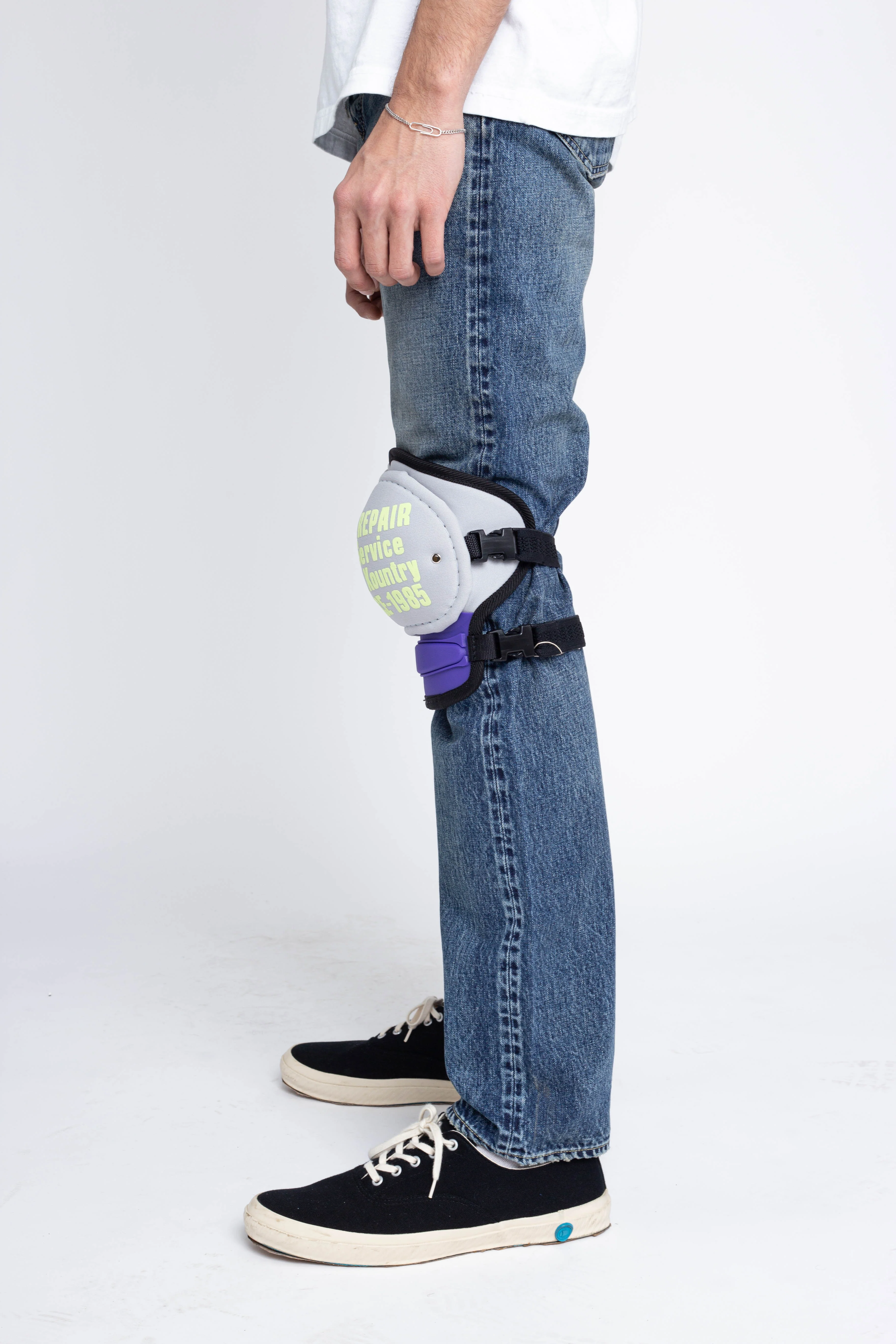 DENIM REPAIR Knee Pad - Grey X Purple - Image 3