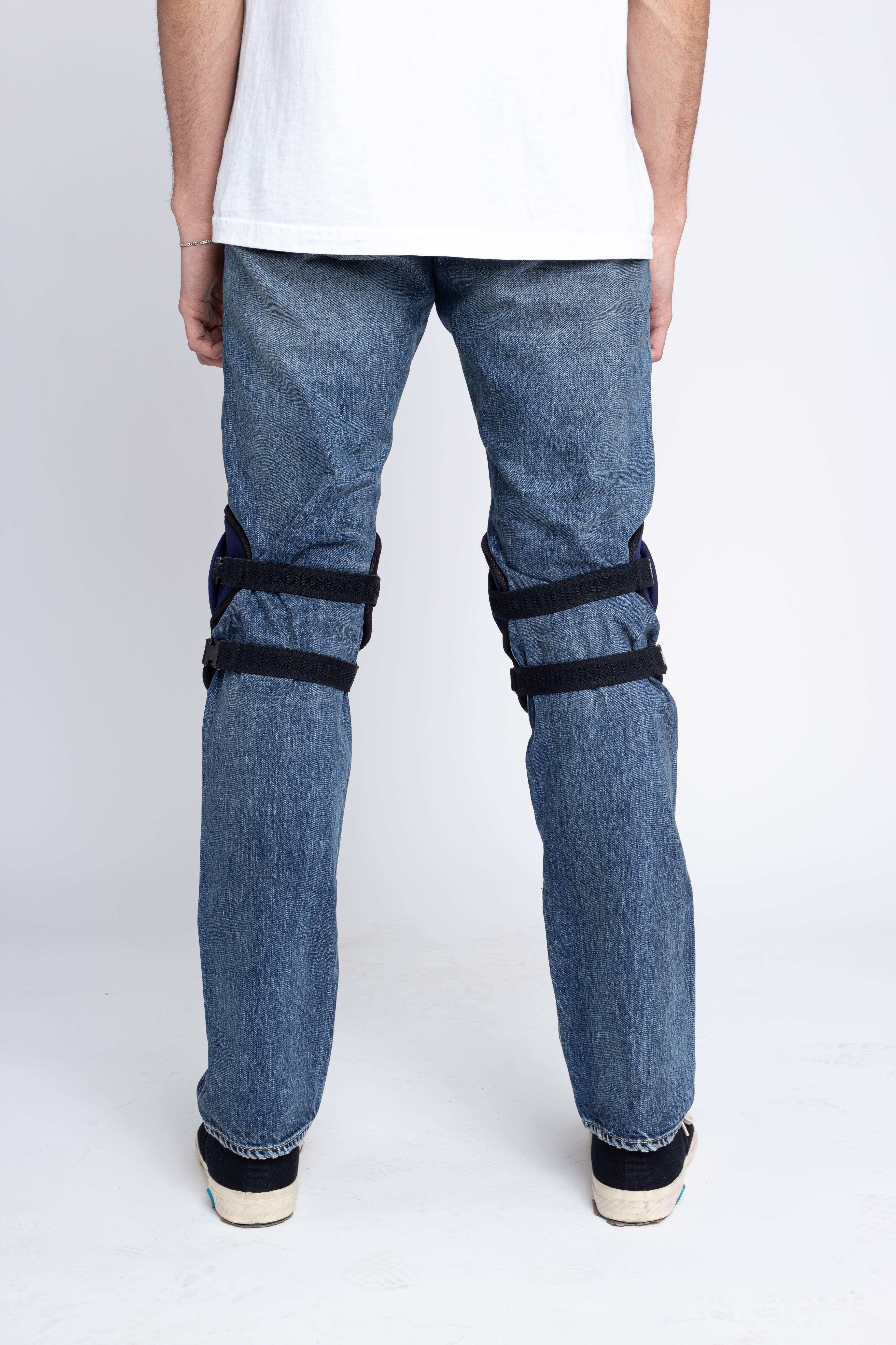 DENIM REPAIR Knee Pad - Navy X Grey - Image 3