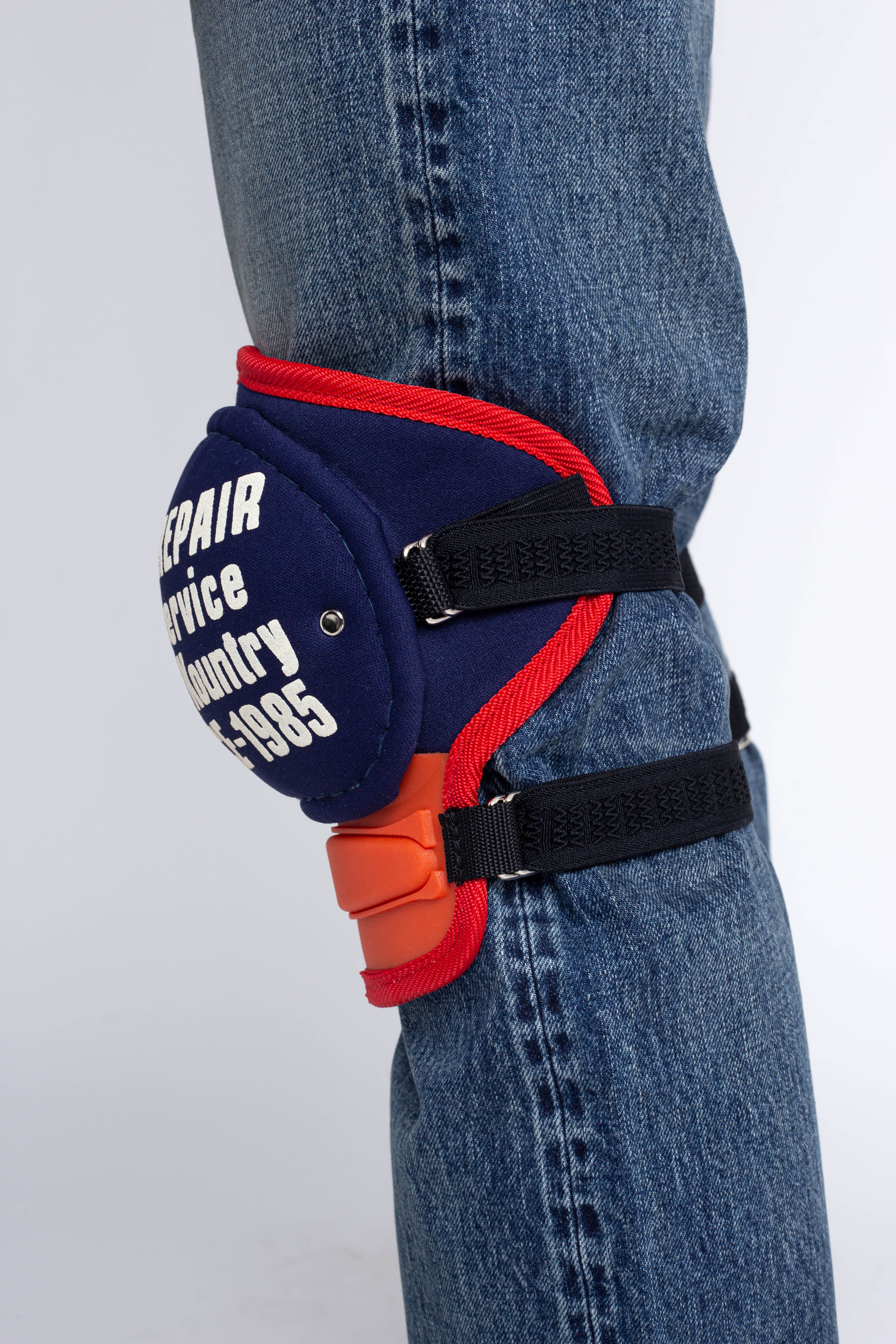DENIM REPAIR Knee Pad - Navy X Orange - Image 3