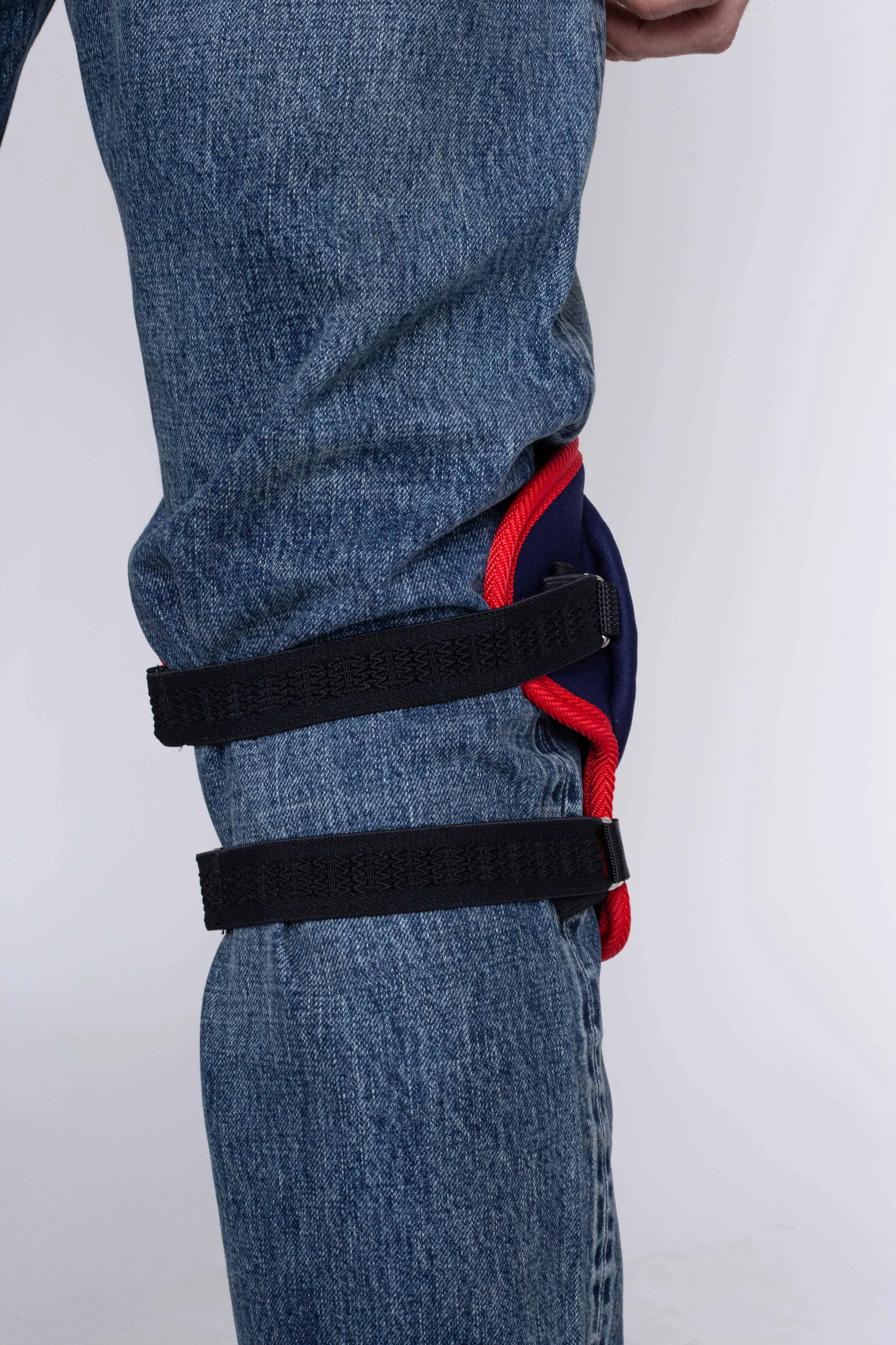 DENIM REPAIR Knee Pad - Navy X Orange - Image 5