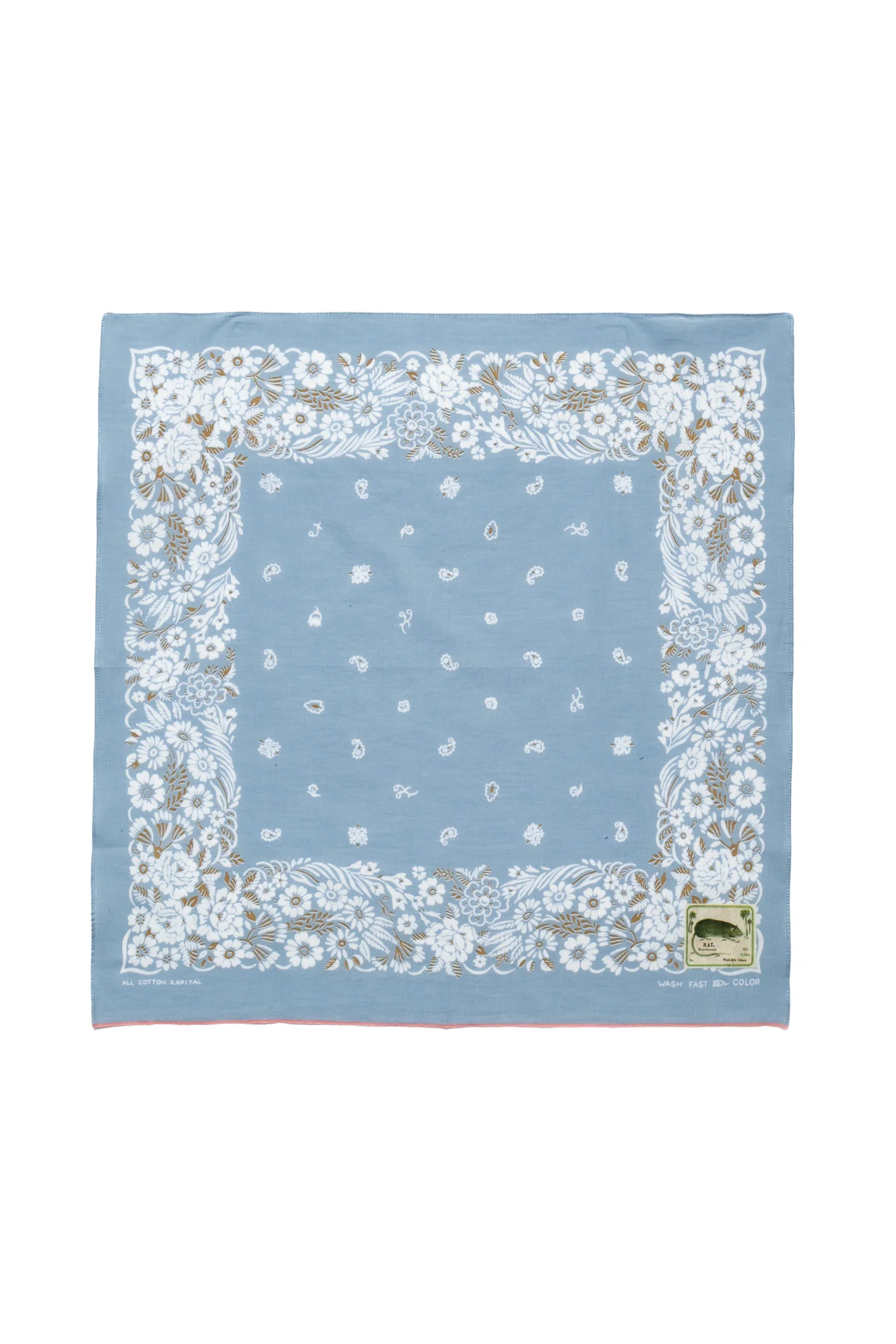 Fastcolor Selvedge Bandana (CHURCHILL GARDEN) 20x20 - Image 3