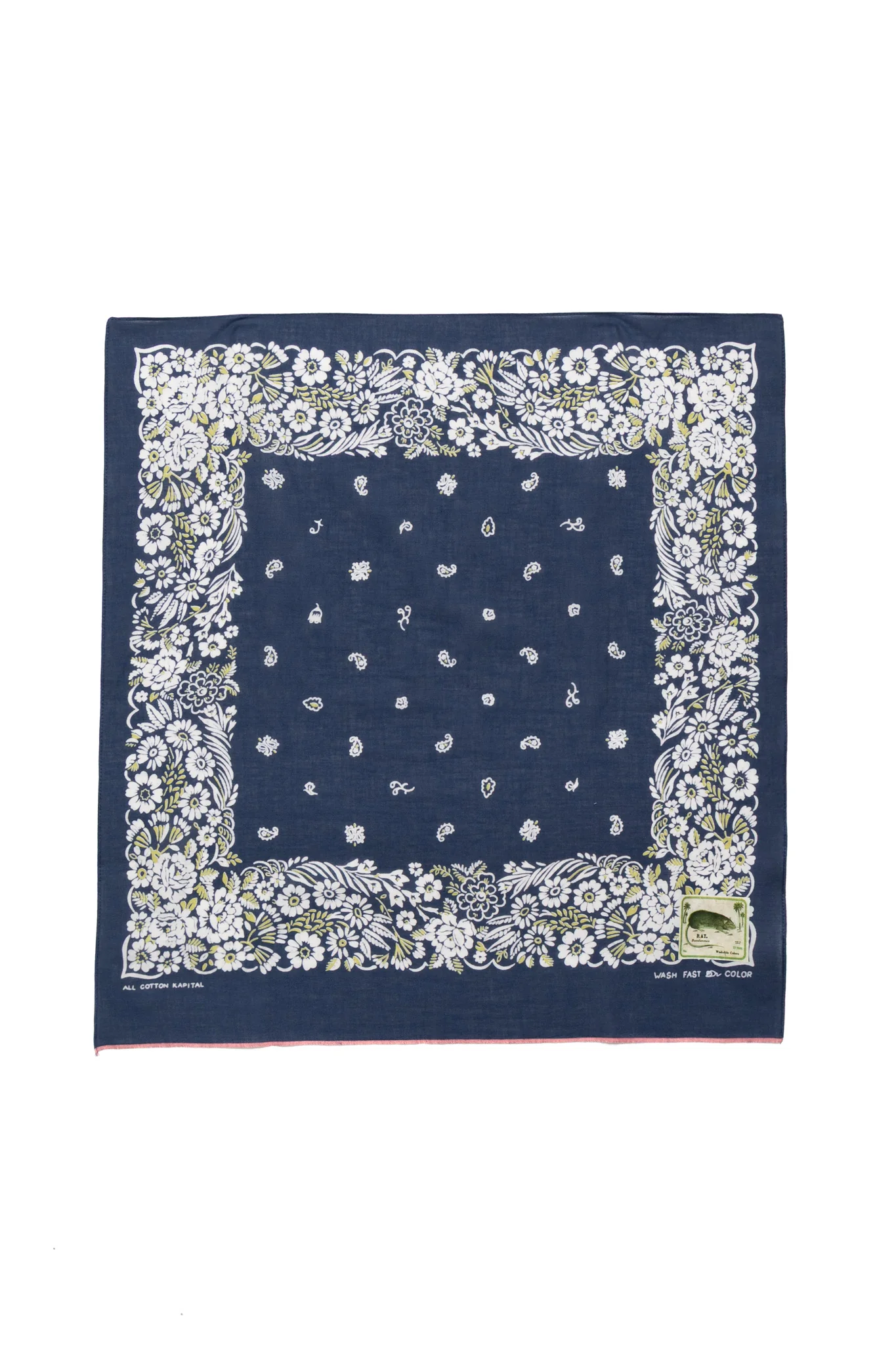 Fastcolor Selvedge Bandana (CHURCHILL GARDEN) 20x20 - Image 4