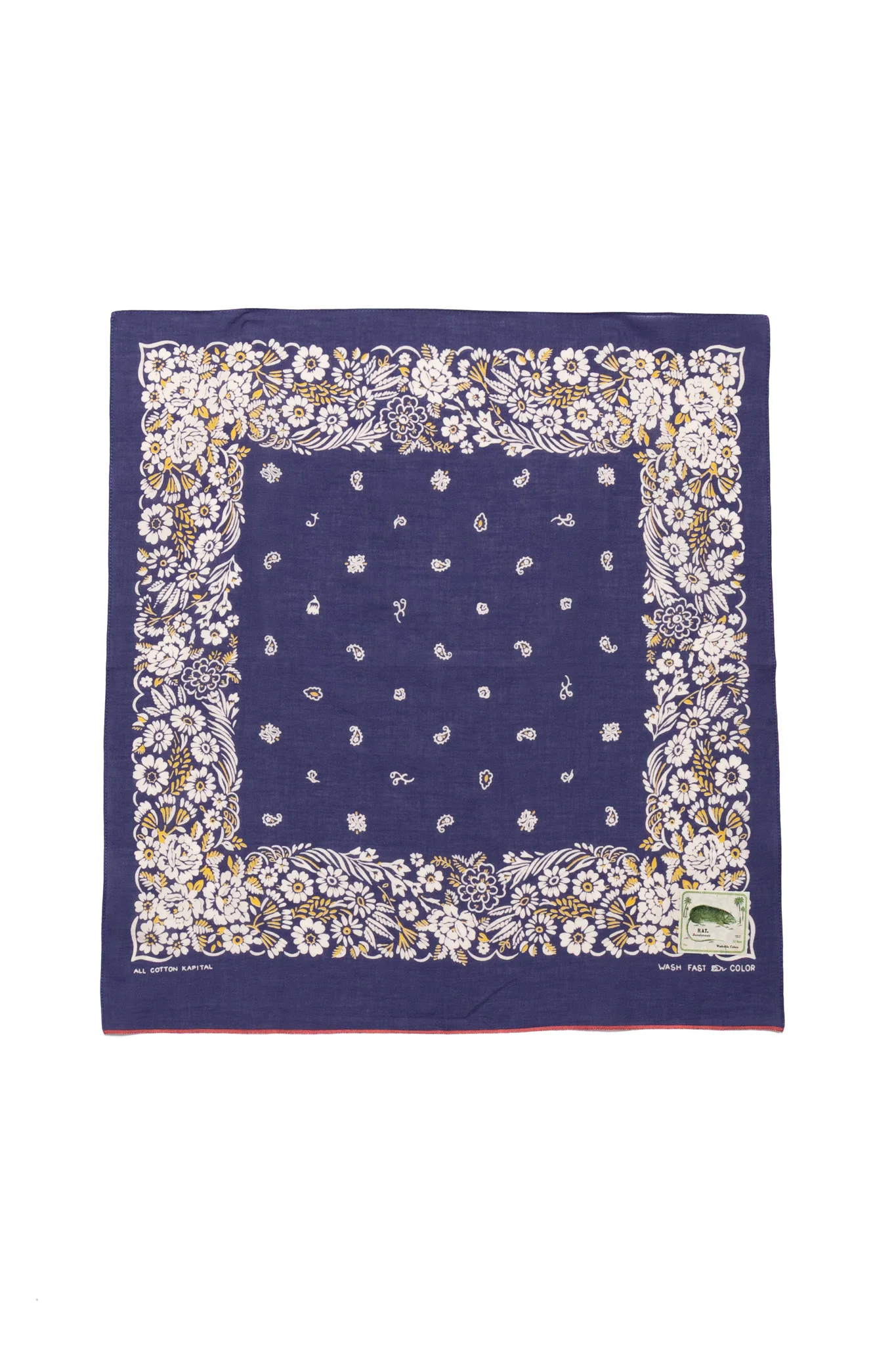 Fastcolor Selvedge Bandana (CHURCHILL GARDEN) 20x20 - Image 5
