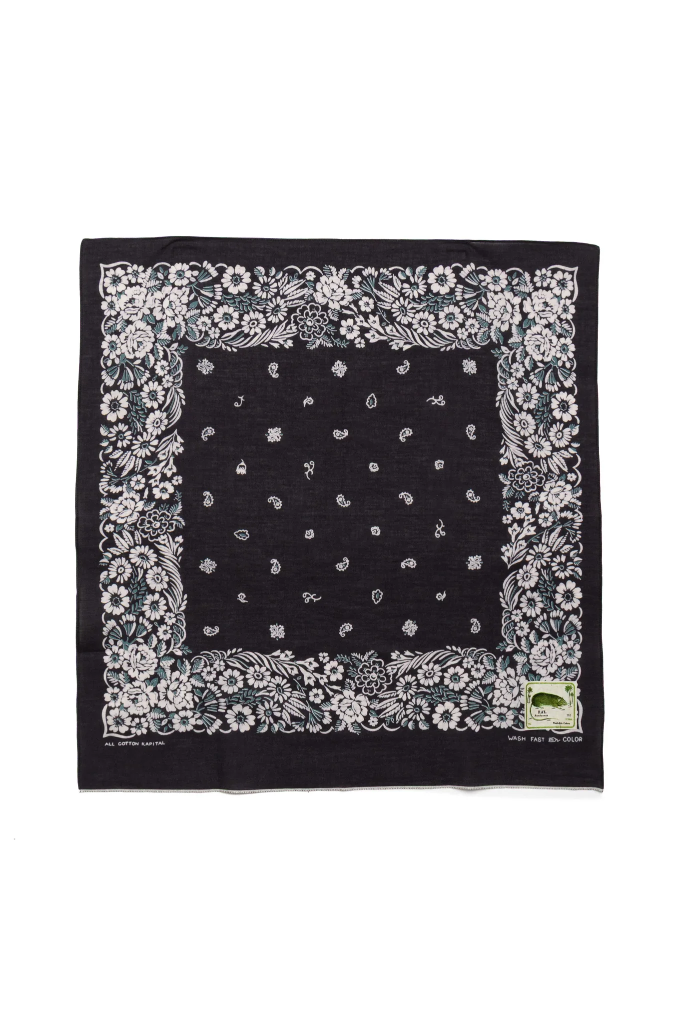 Fastcolor Selvedge Bandana (CHURCHILL GARDEN) 20x20 - Image 6