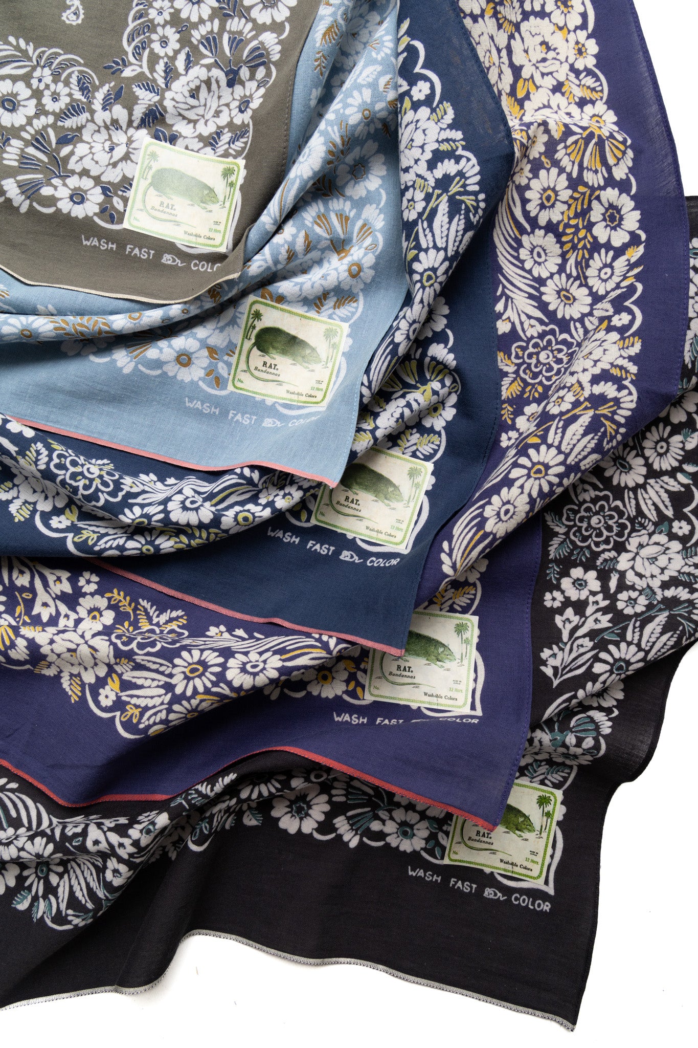 Fastcolor Selvedge Bandana (CHURCHILL GARDEN) 20x20 - Image 7