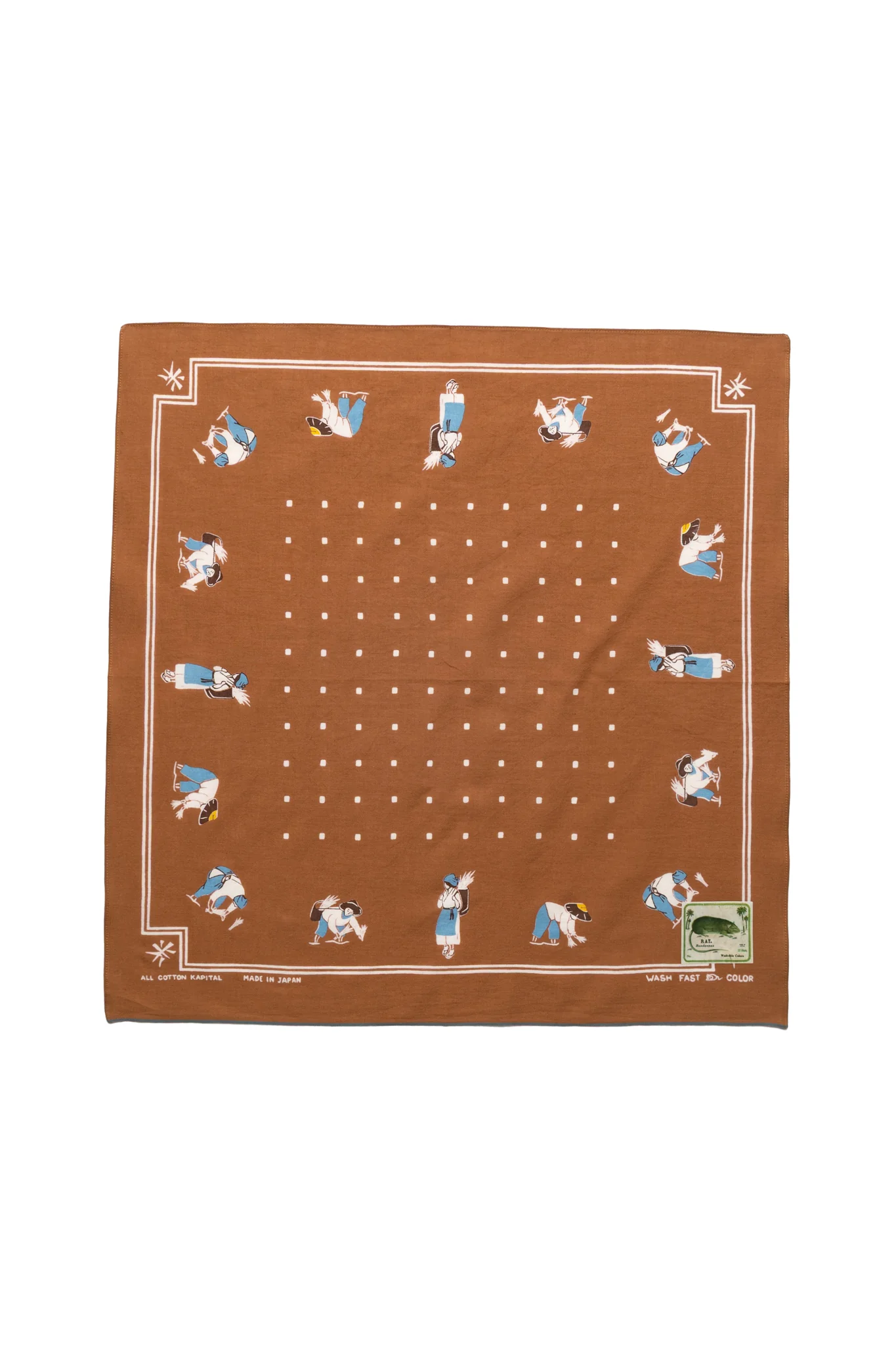 Fastcolor Selvedge Bandana (RICE SEEDING) 20x20 - Image 4