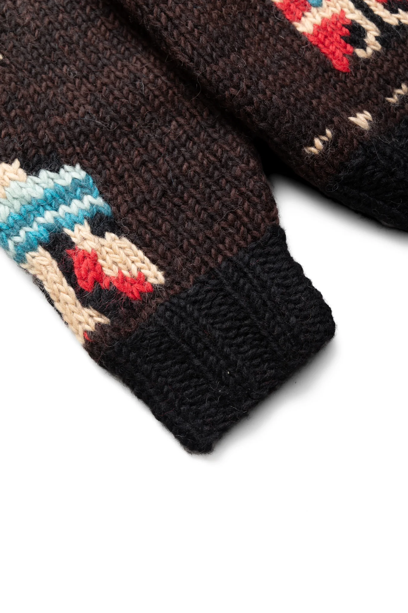 Hand Knit STD Cowichan Crew Sweater - Charcoal - Image 7