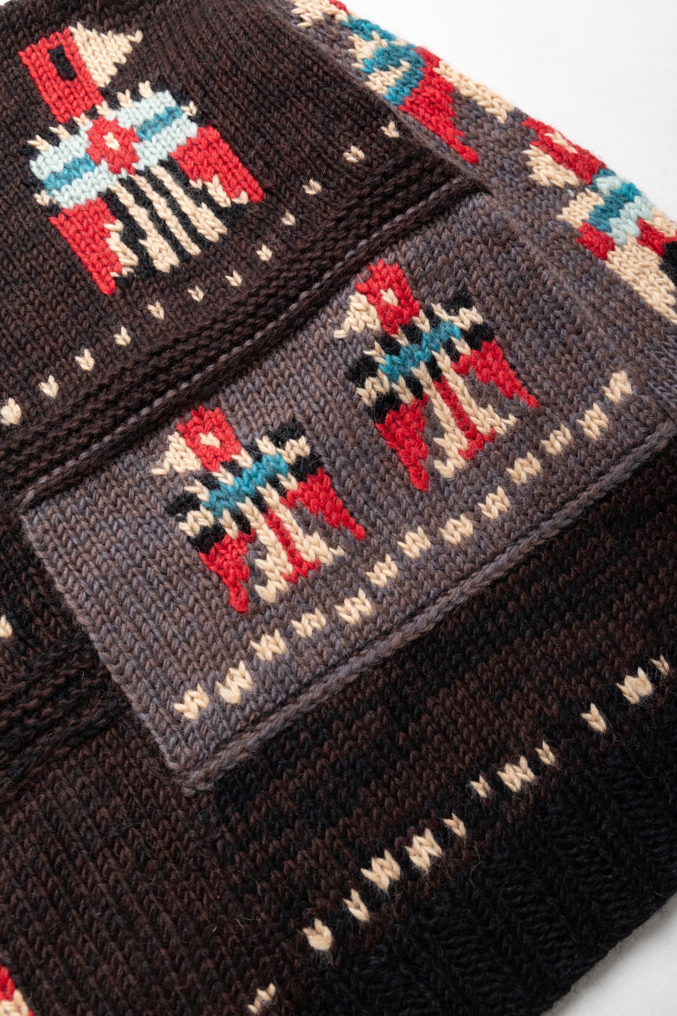 Hand Knit STD Cowichan Crew Sweater - Charcoal - Image 8