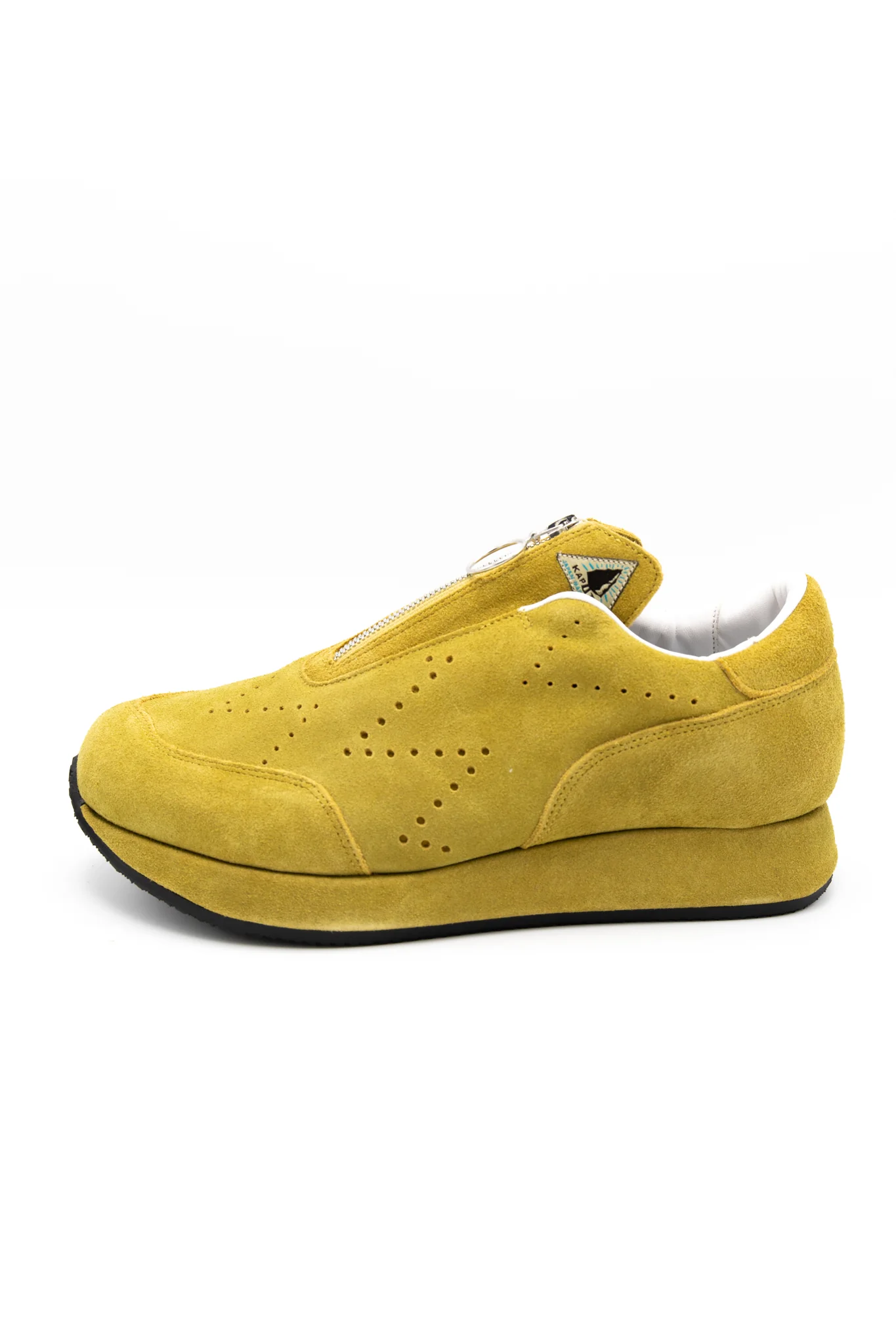 Suede ZIP-UP SPARROW Sneaker - Mustard - Image 4
