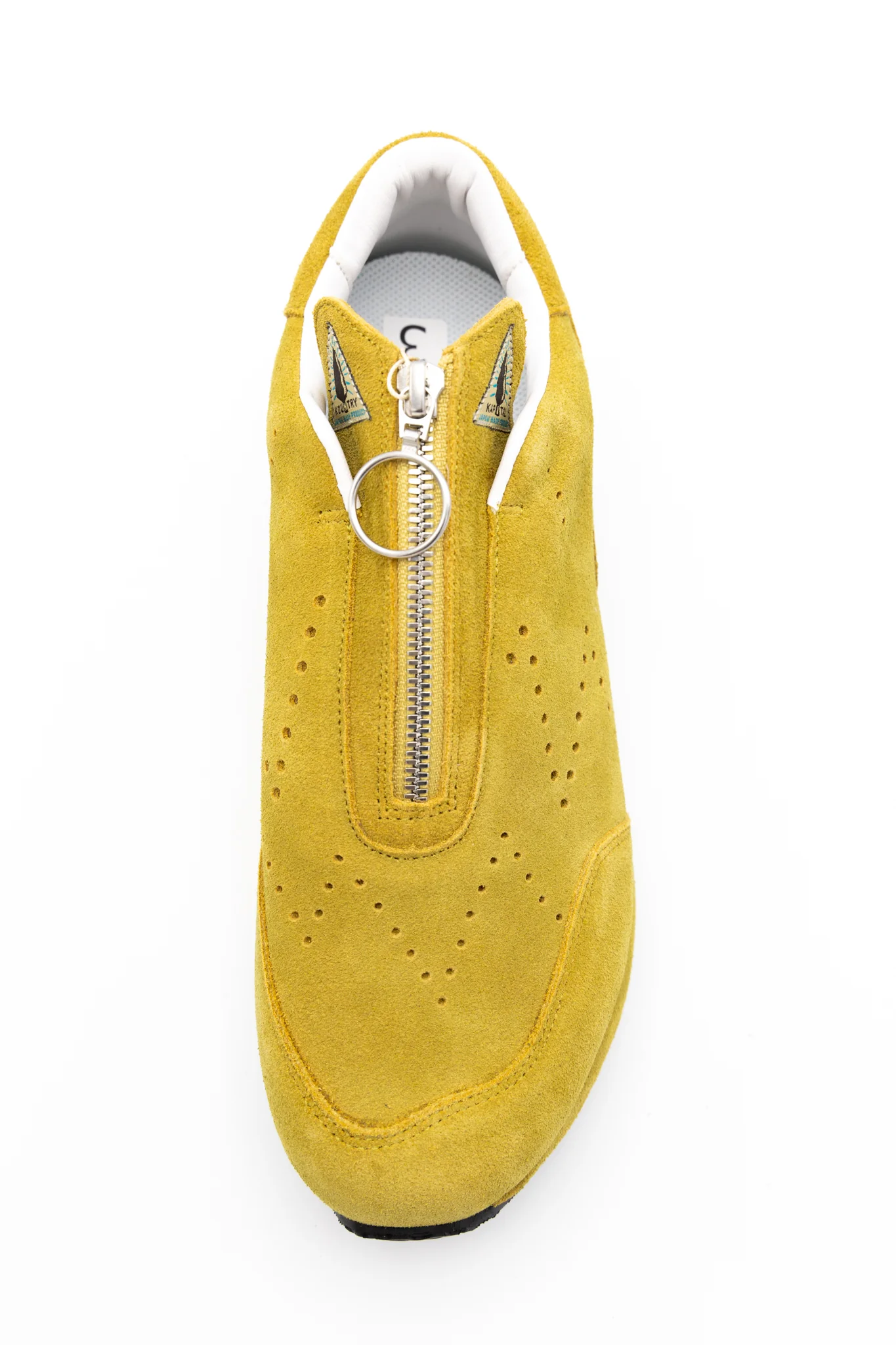 Suede ZIP-UP SPARROW Sneaker - Mustard - Image 6