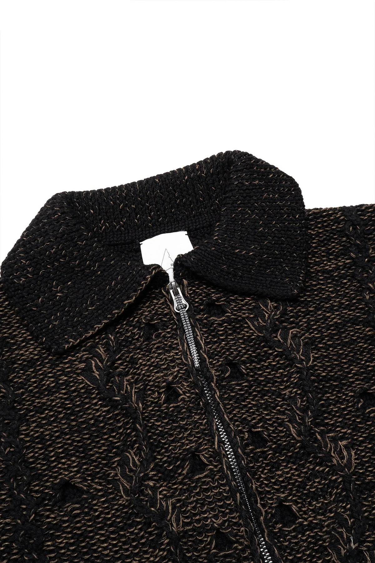 Polo Cable Knit Sweater - Brown - Image 3