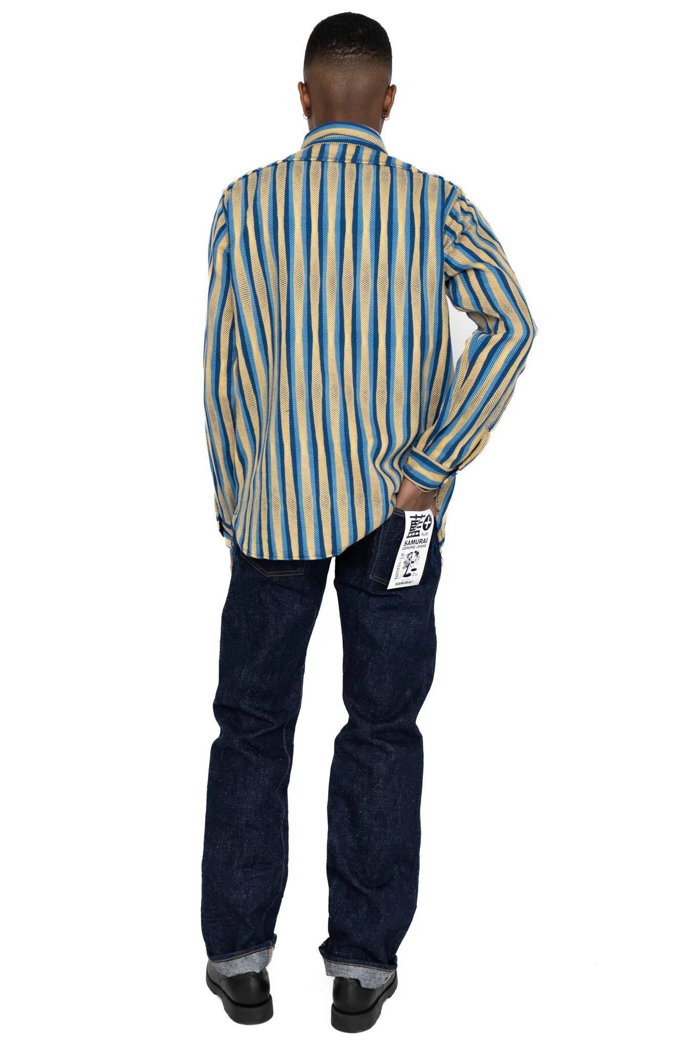 S500AX-NTA Indigo x Natural Indigo Regular Straight - Image 5