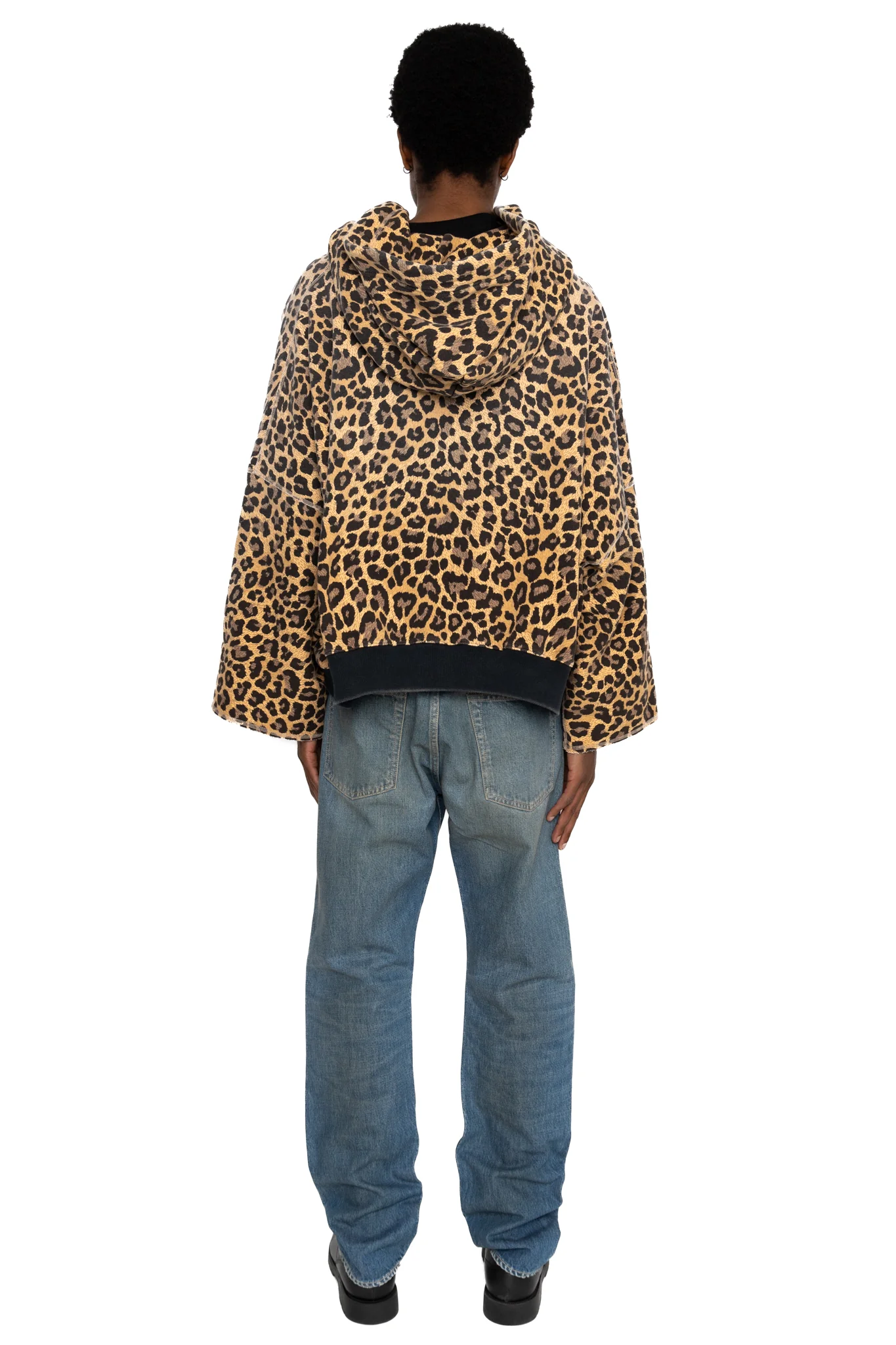 SWT Knit Leopard DEVIL Hoodie - Brown - Image 4